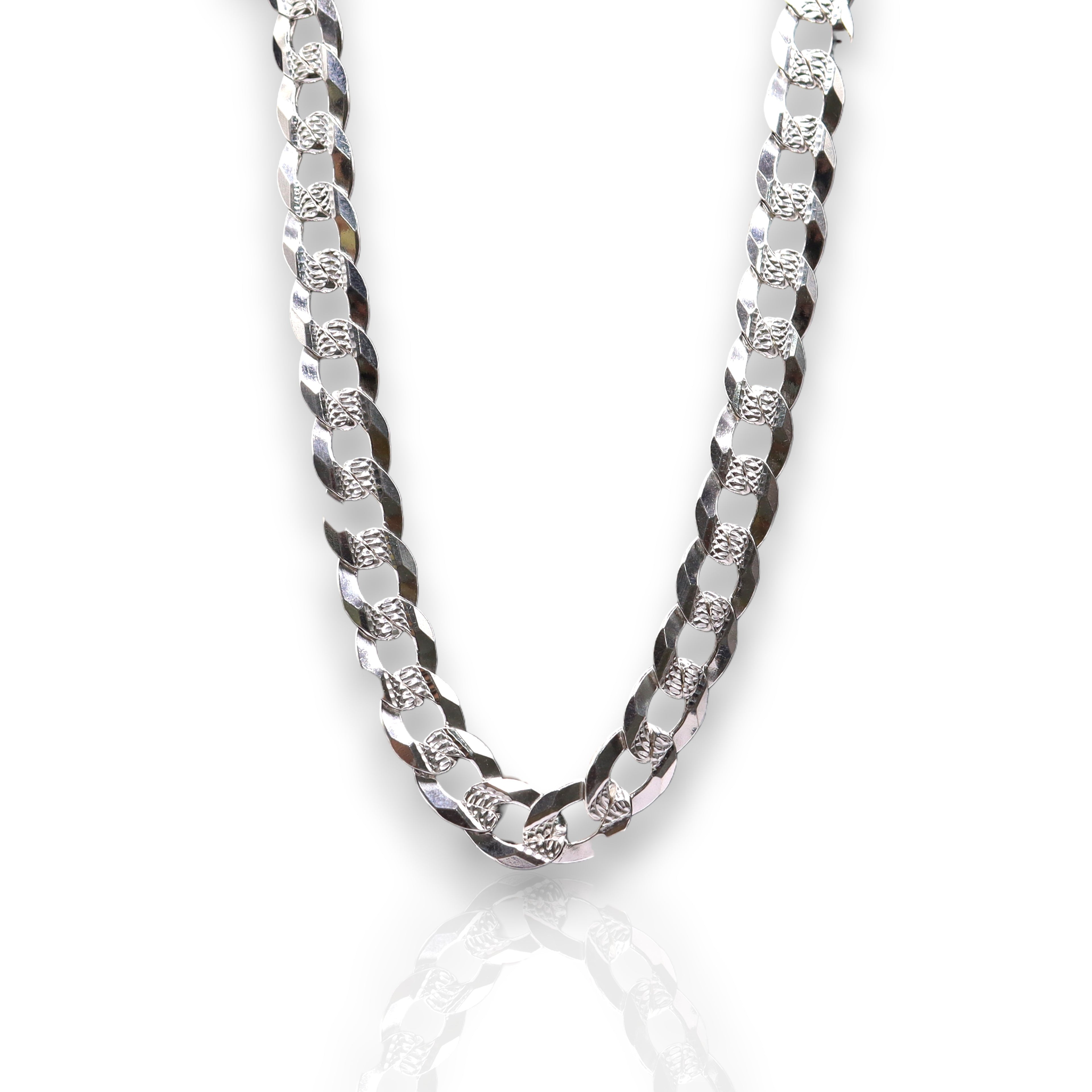 Cadena Cubana Gruesa Plata 70 cm