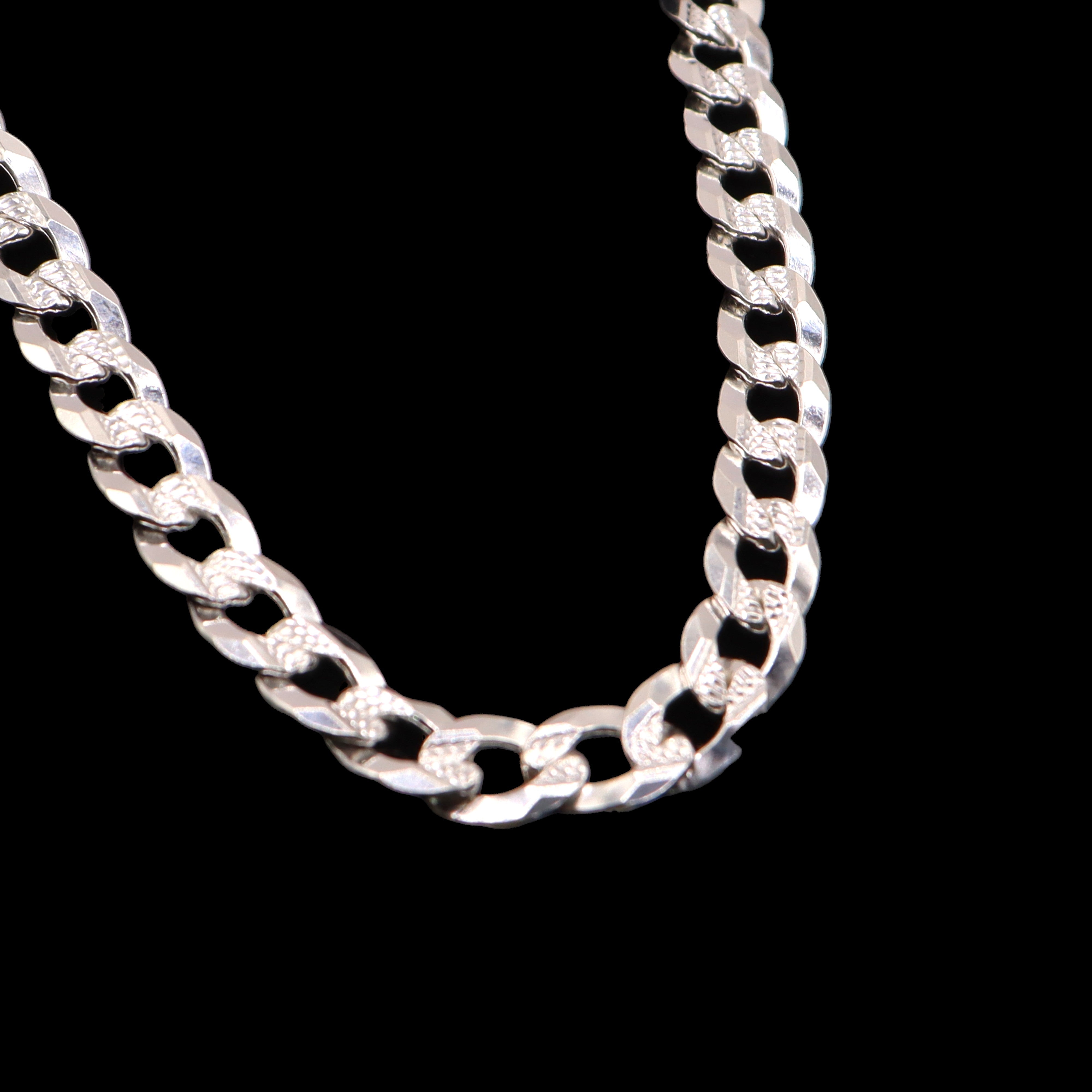 Cadena Cubana Gruesa Plata 70 cm
