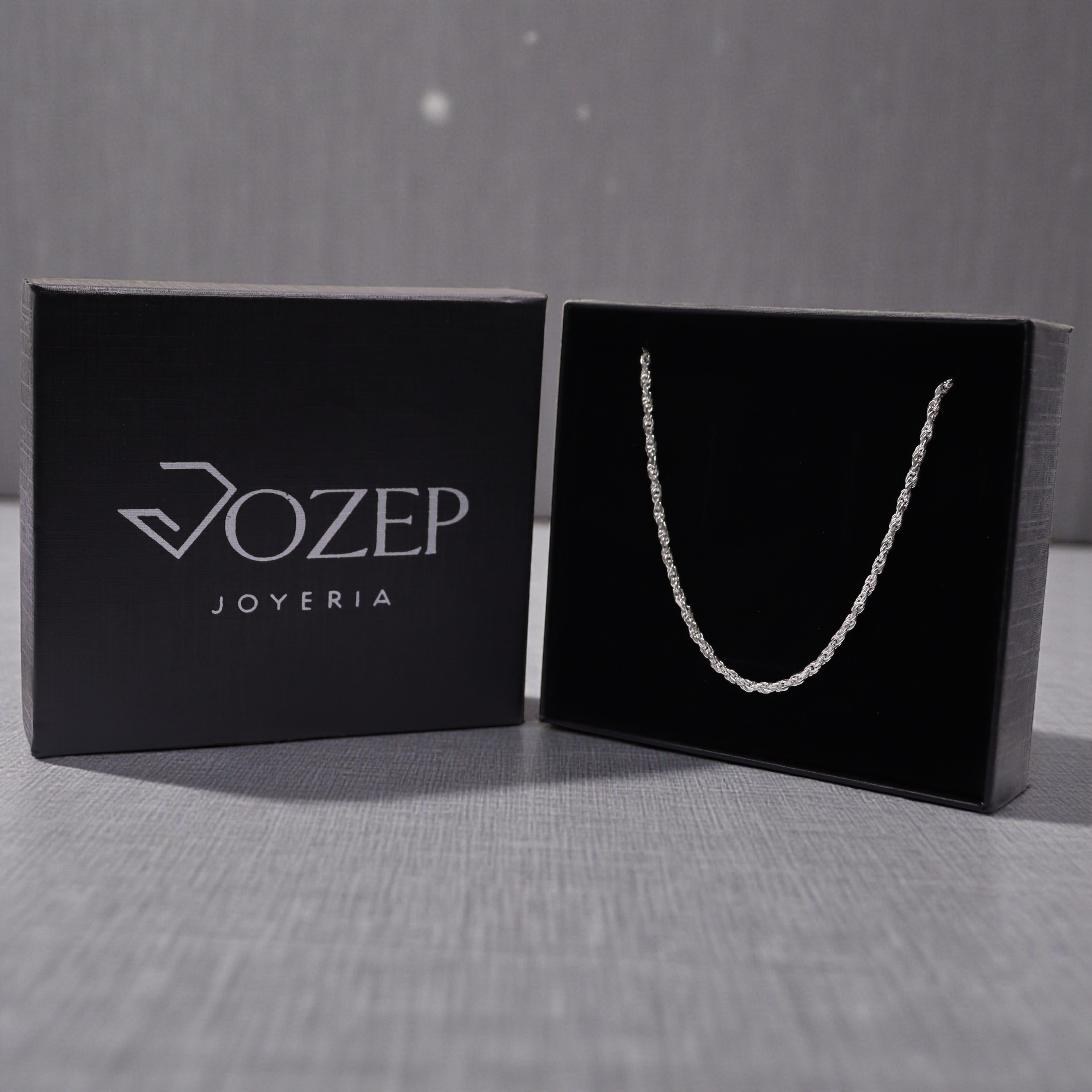 Cadena Torzal Plata 925  Jozep Joyería 50 y 70 cm