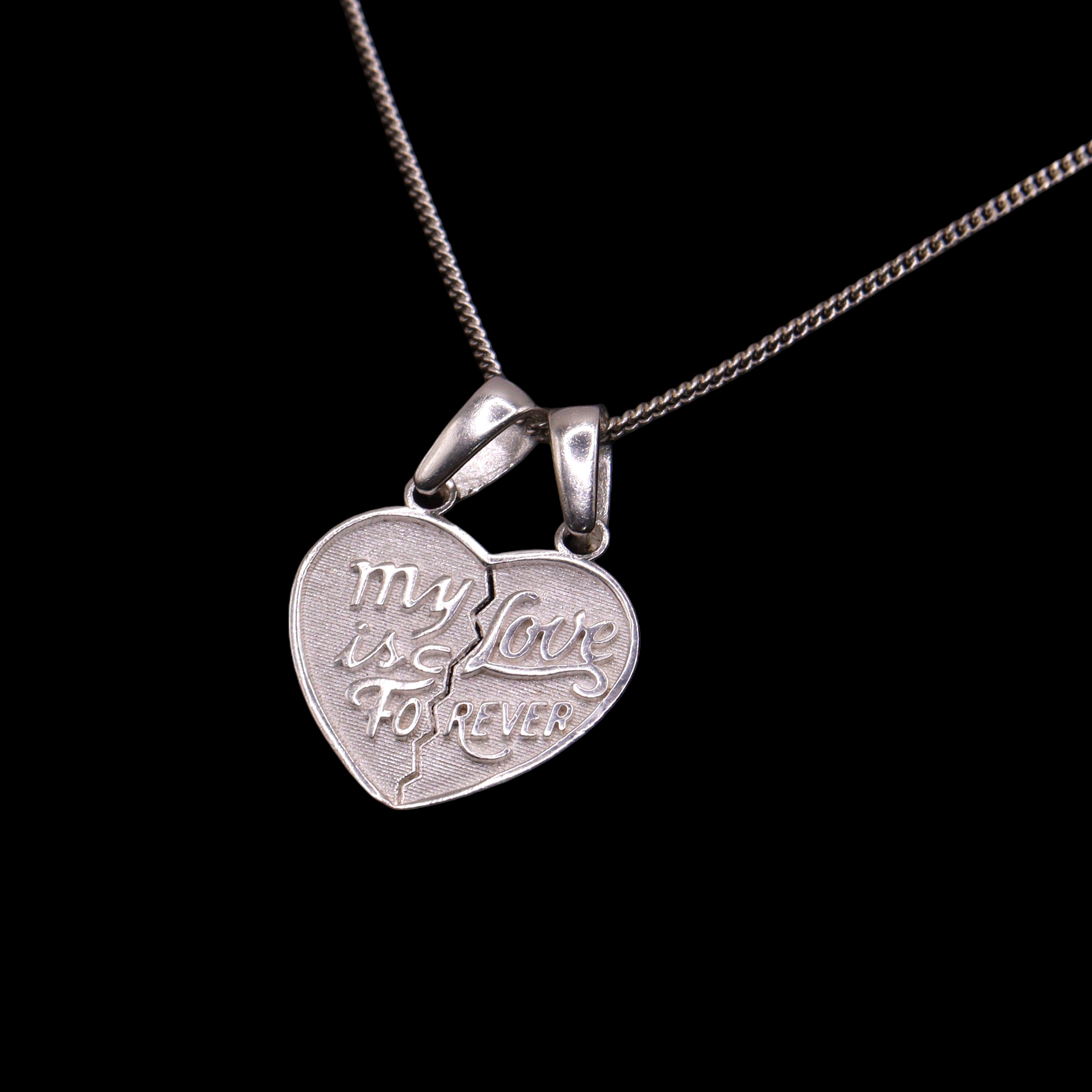 Dije Para Parejas "MY LOVE IS FOREVER" Plata .925