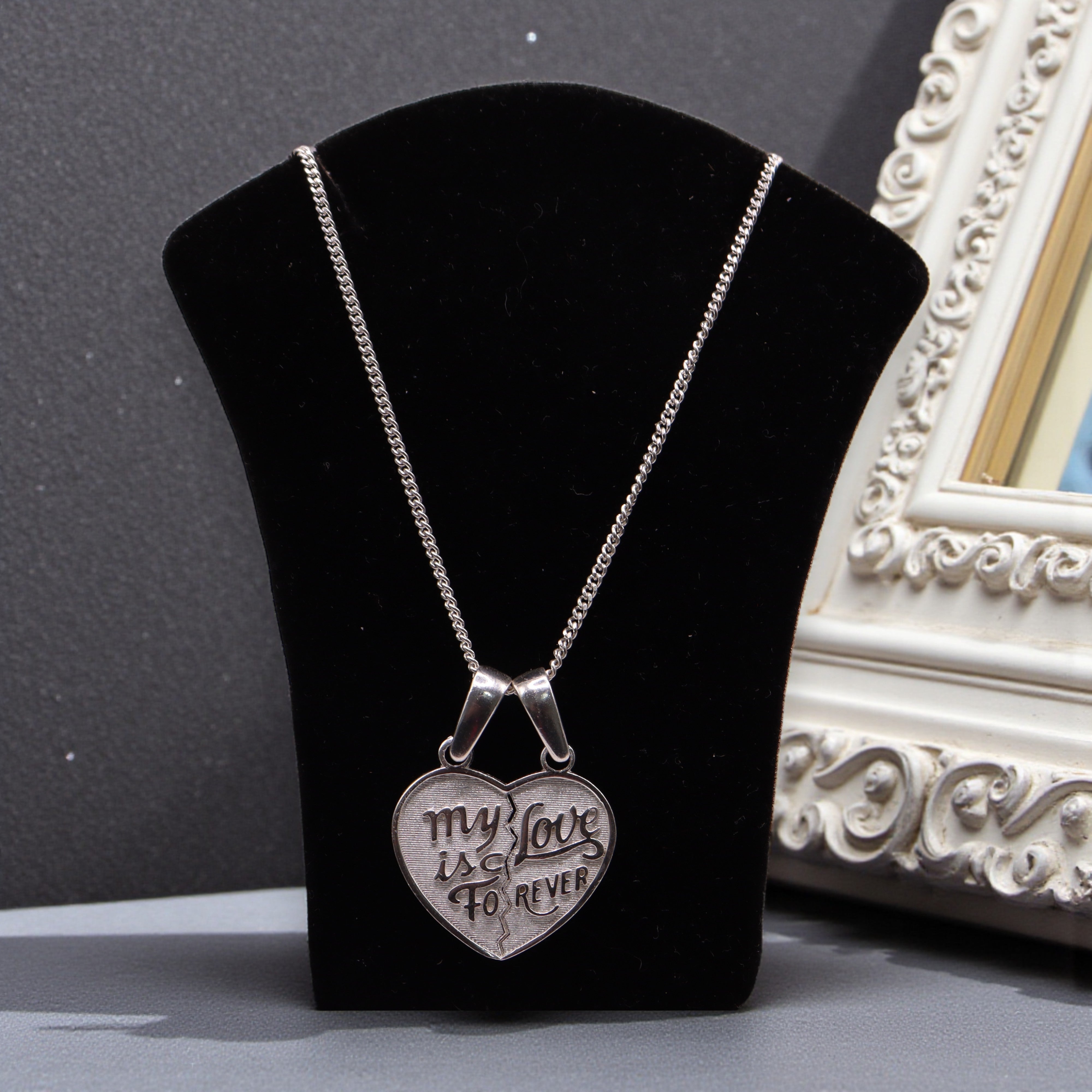 Dije Para Parejas "MY LOVE IS FOREVER" Plata .925