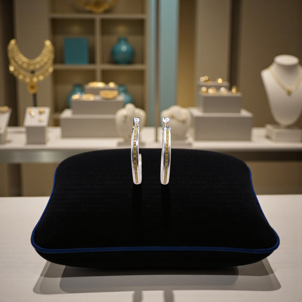 Aretes De Plata .925 Estilo Amarillas Tamaño Chico