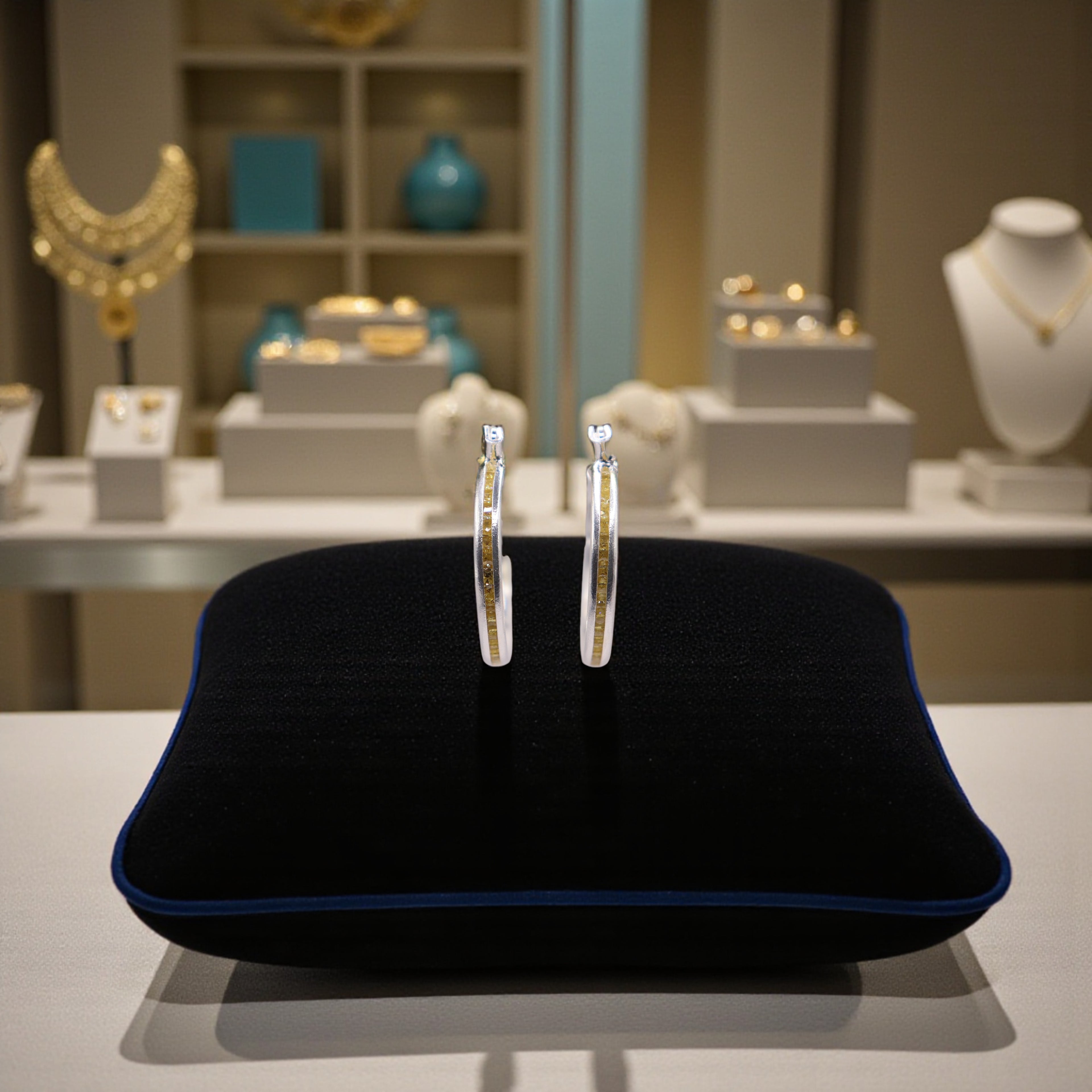 Aretes De Plata .925 Estilo Amarillas Tamaño Chico