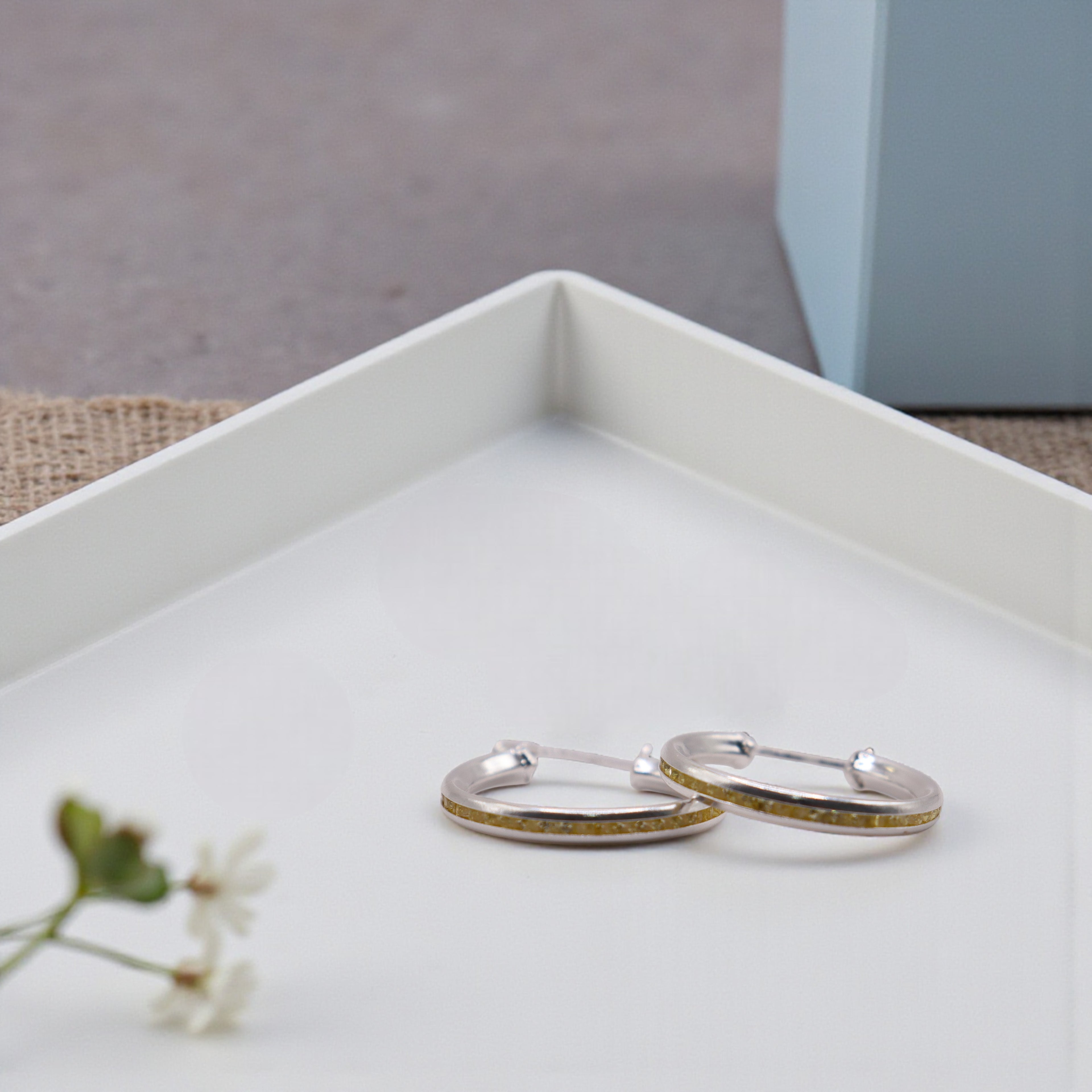 Aretes De Plata .925 Estilo Amarillas Tamaño Chico