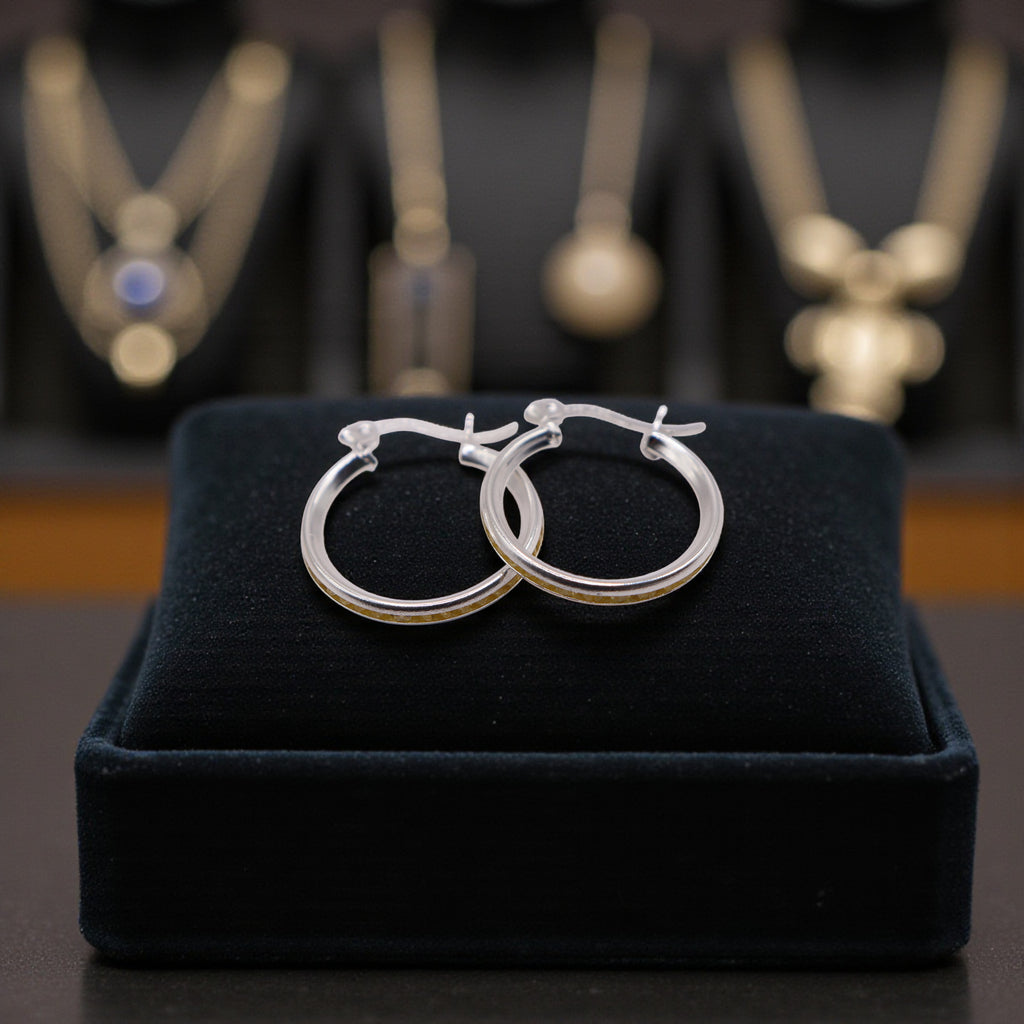 Aretes De Plata .925 Estilo Amarillas Tamaño Chico