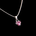 Dije Corazón Mini Rosa Plata .925