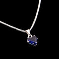 Dije Corazón Mediano Azul Plata .925