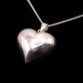 Dije Corazón Liso Grande Plata .925