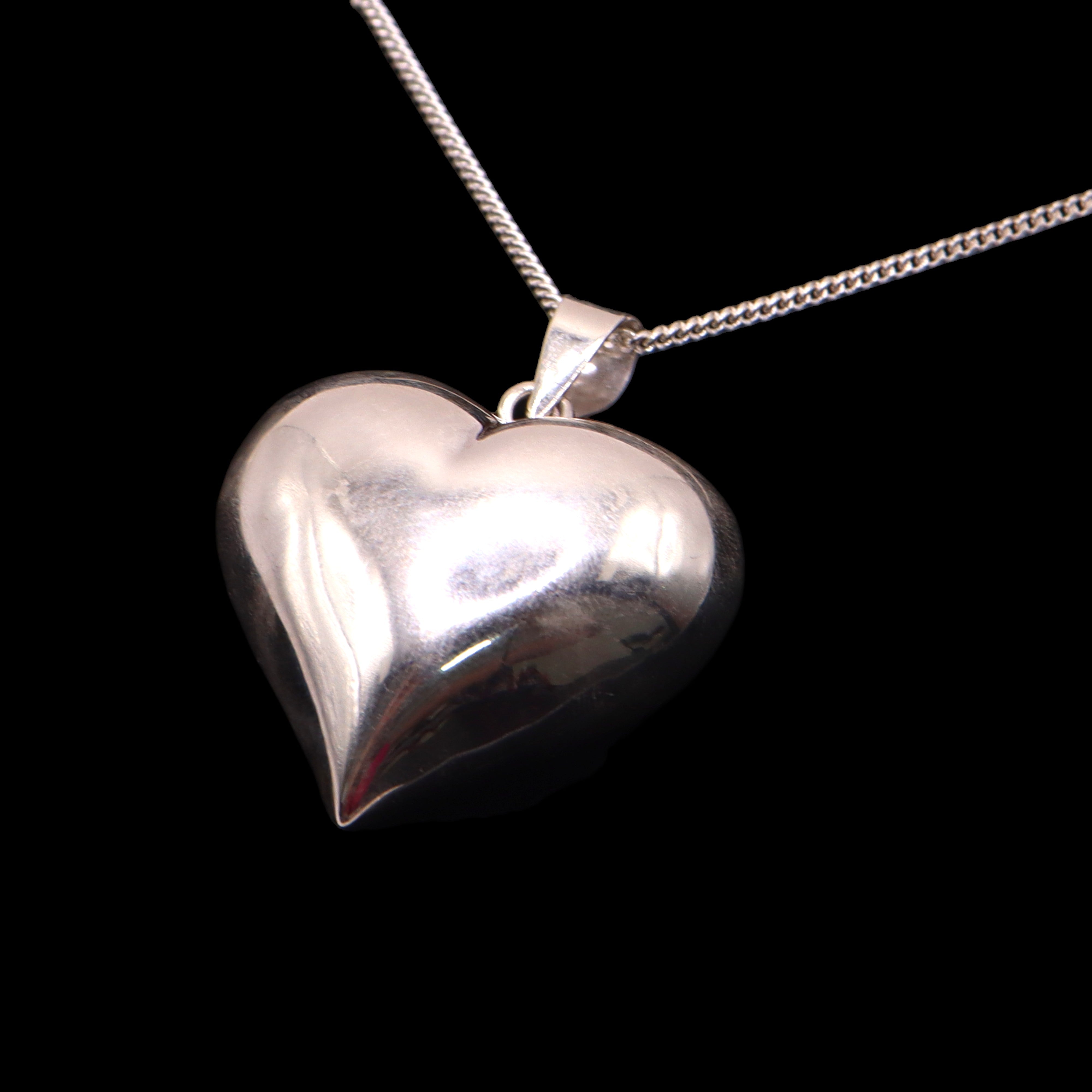 Dije Corazón Liso Grande Plata .925