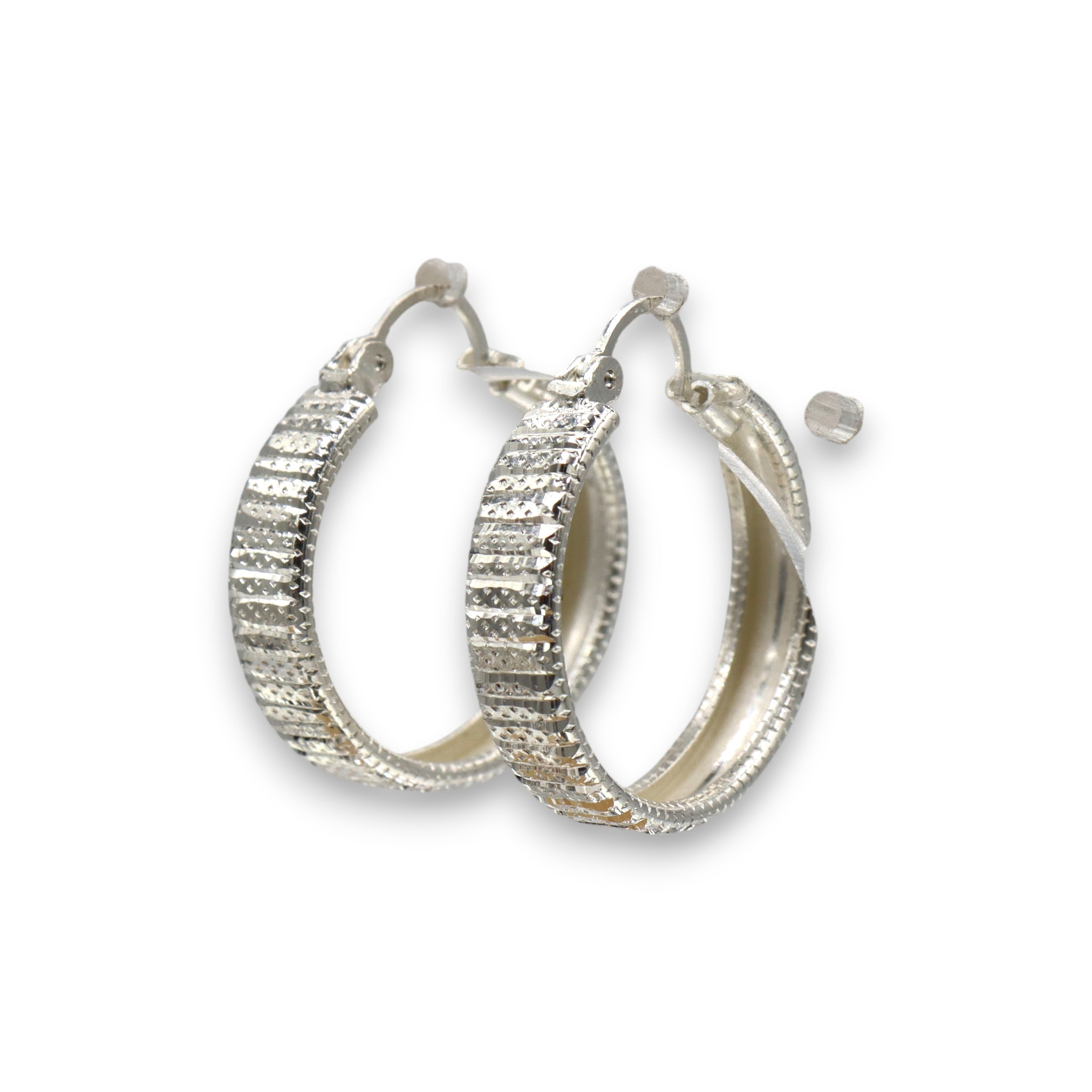 Arracadas Lineas Chica de Plata .925