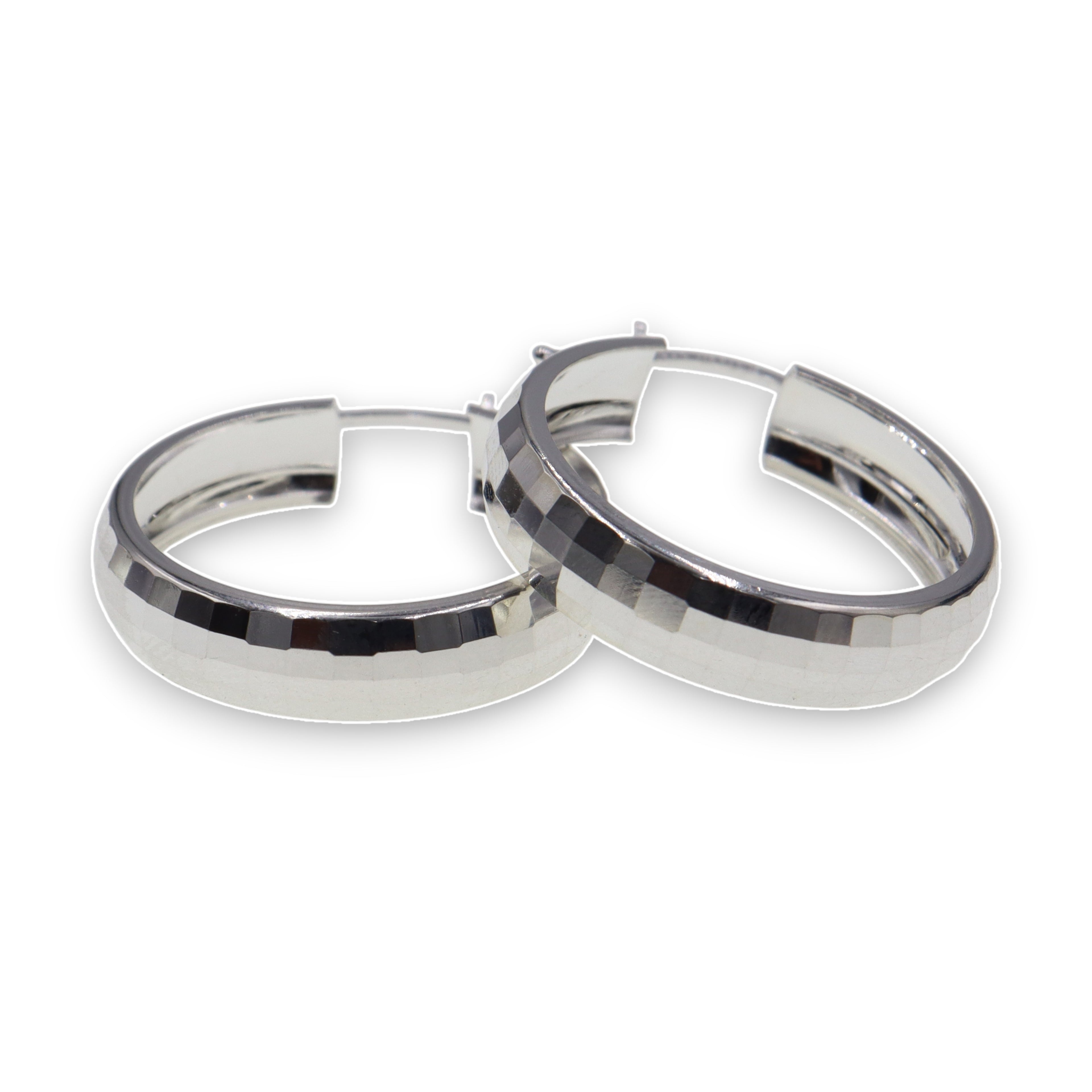 Arracadas Grabada Cuadros de Plata .925