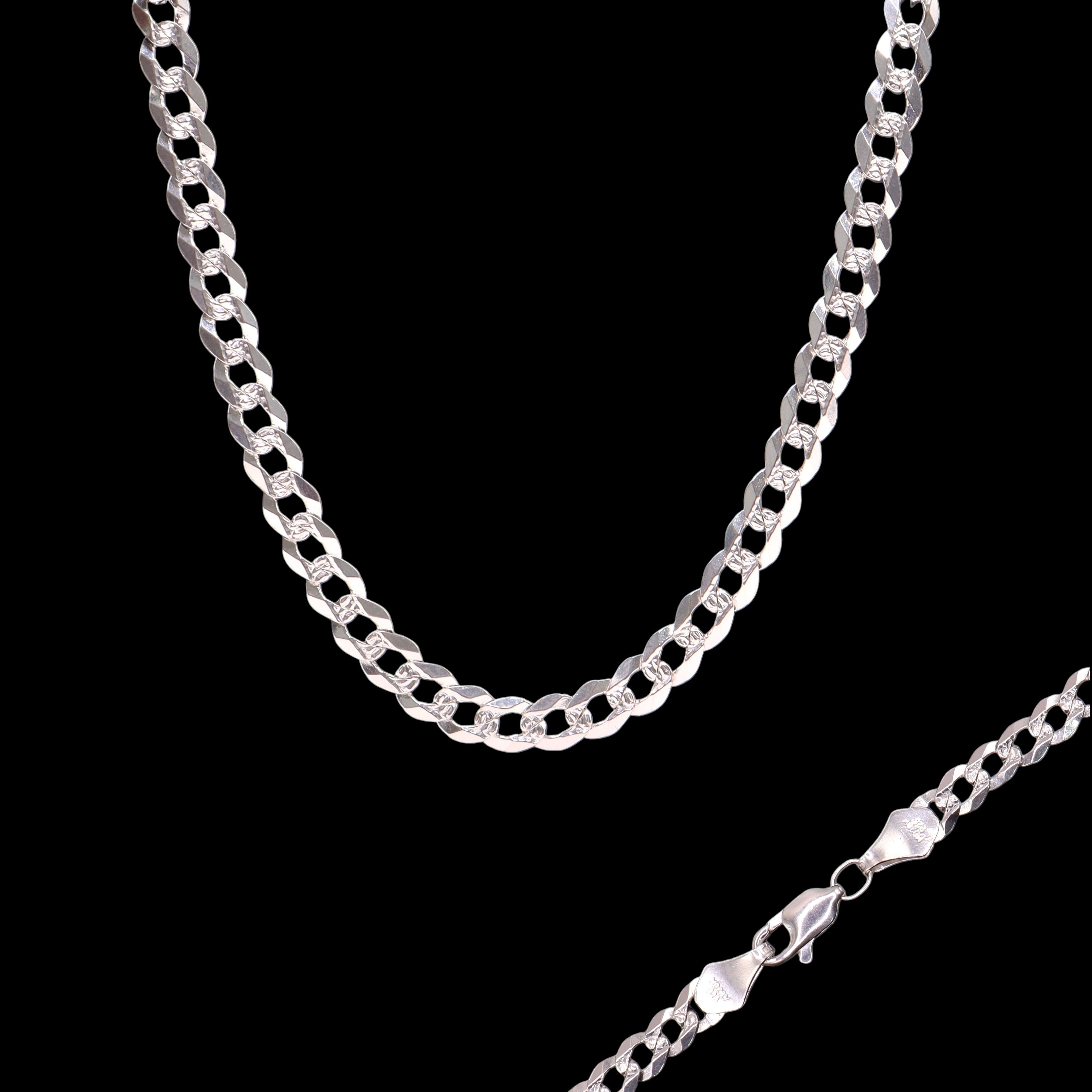 Cadena Cubana 5 mm Plata .925 50 o 60 cm