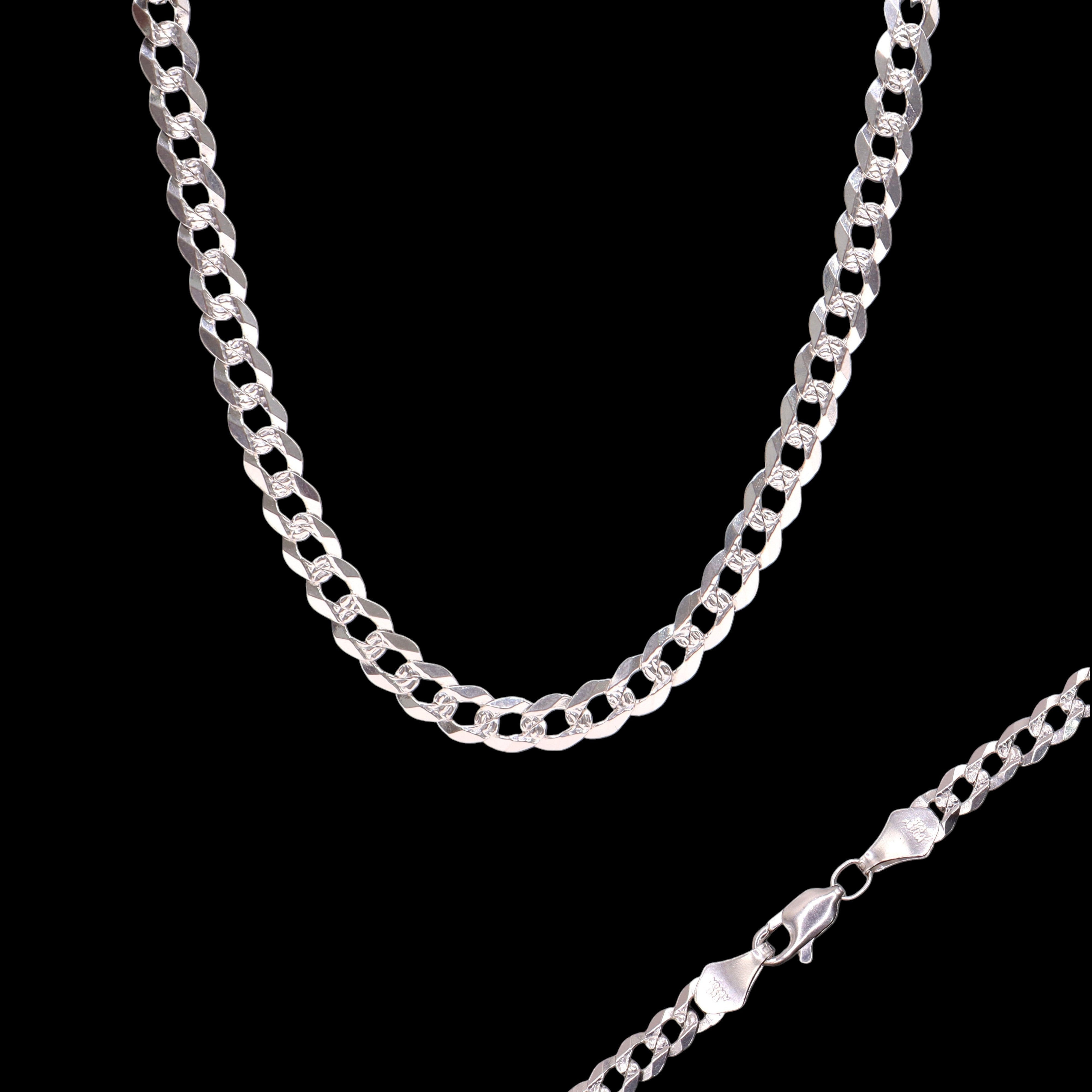 Cadena Cubana 5 mm Plata .925 50 o 60 cm