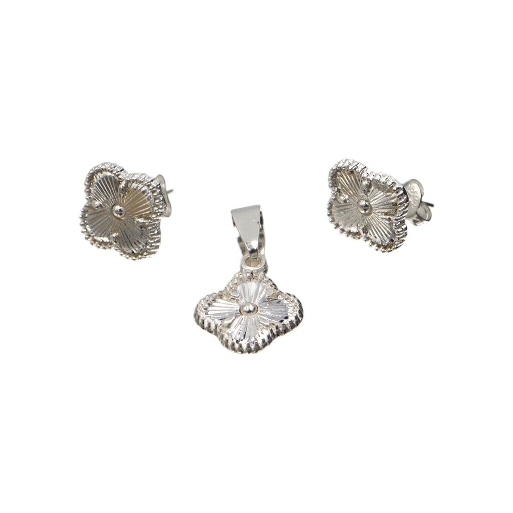 Juego de Trebol de Plata .925