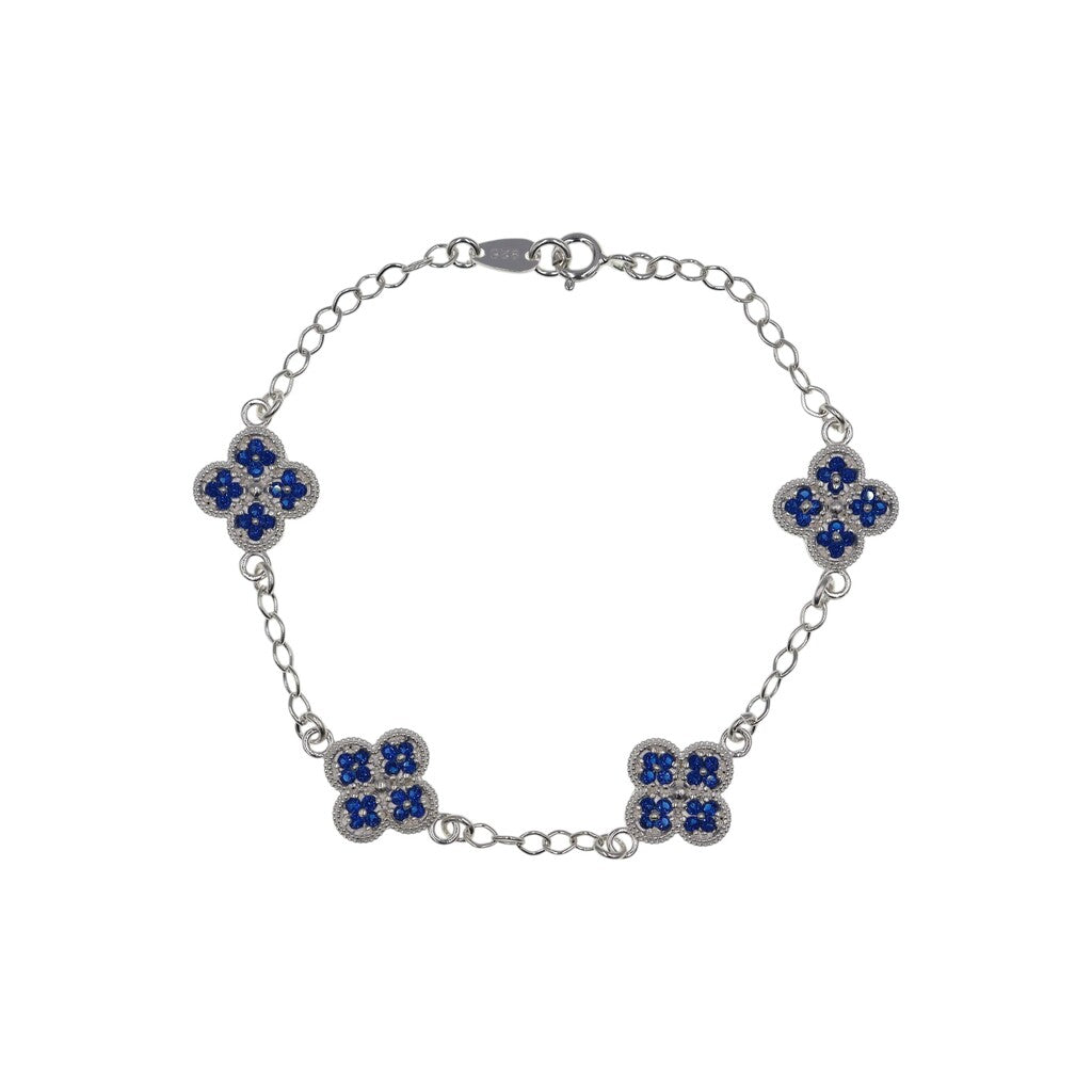 Pulso De Plata .925 Estilo Trebol Chico