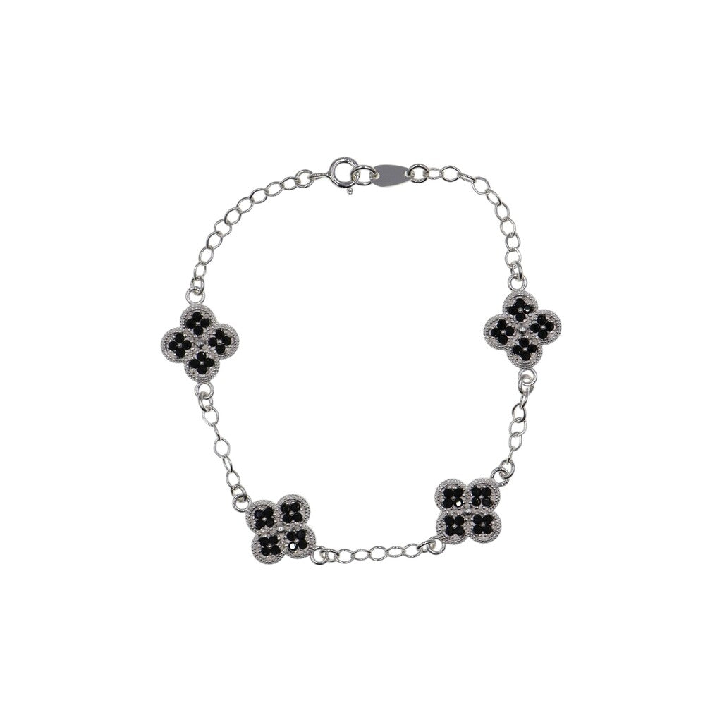 Pulso De Plata .925 Estilo Trebol Chico