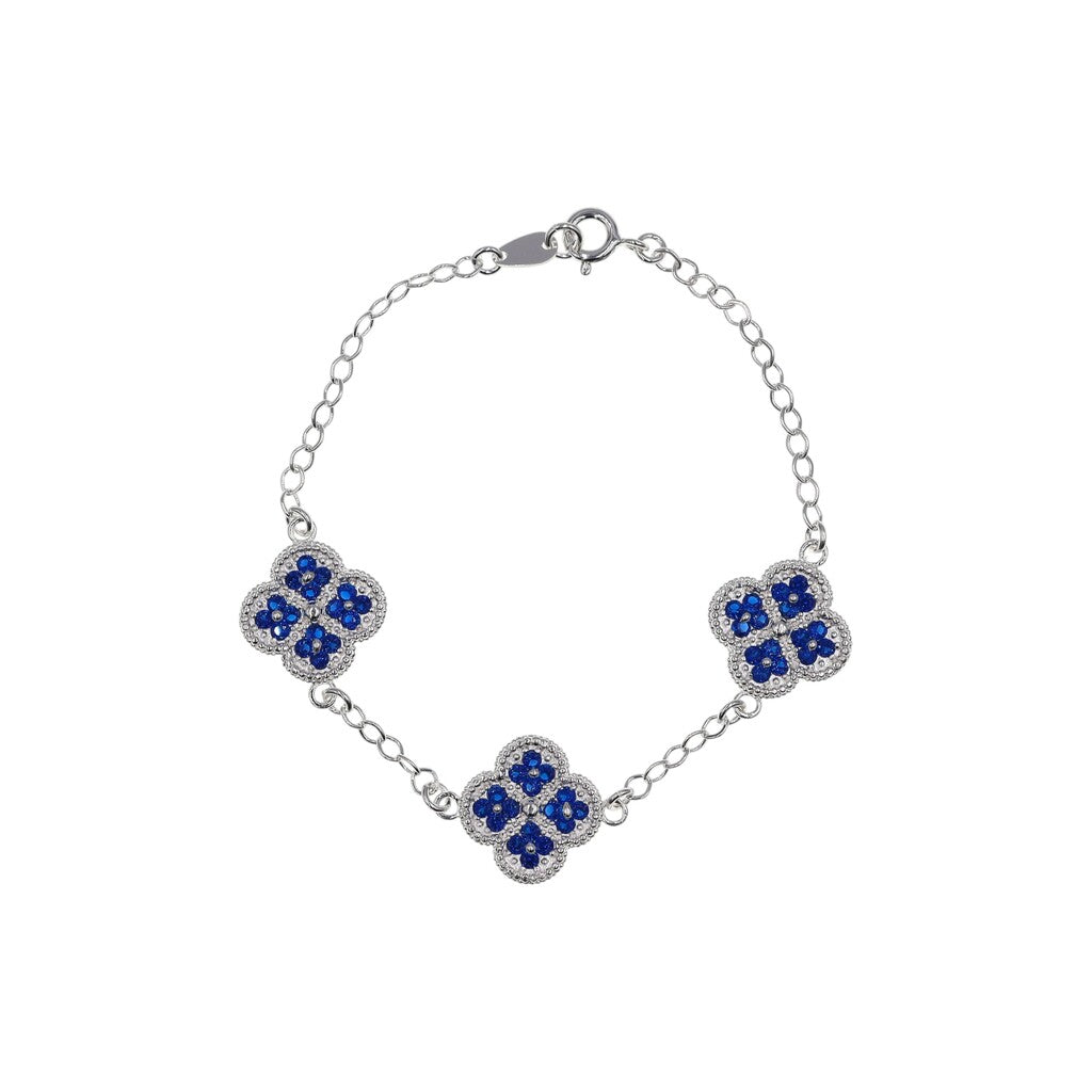 Pulso De Plata .925 Estilo Trebol Grande