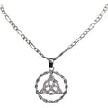 Dije De Triqueta + Cadena De Plata .925
