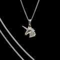 Dije De Unicornio + Cadena en Plata .925