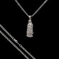 Dije Virgen Mediana Con Circonias + Cadena en Plata .925