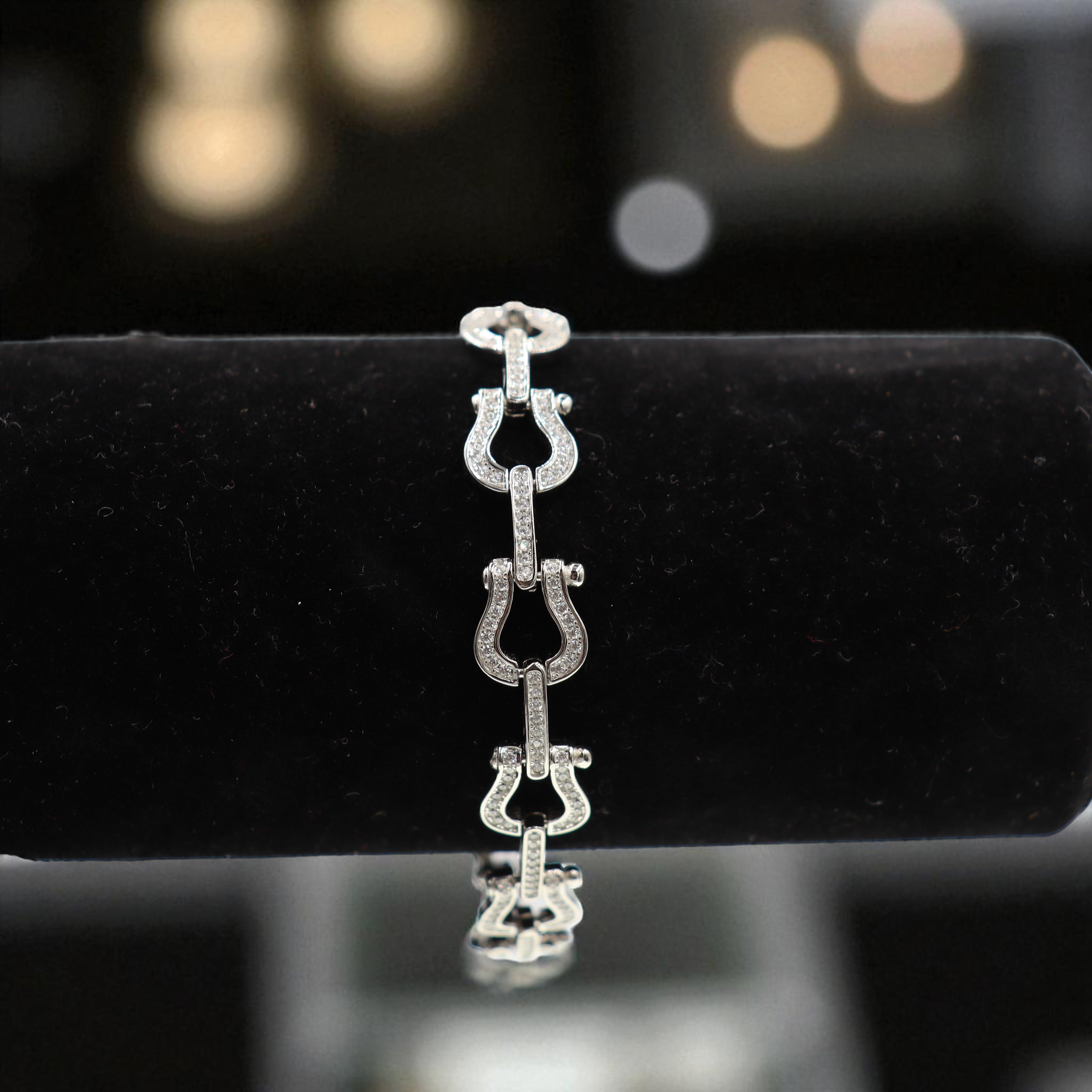 Pulsera De Plata .925 Eslabon Herradura