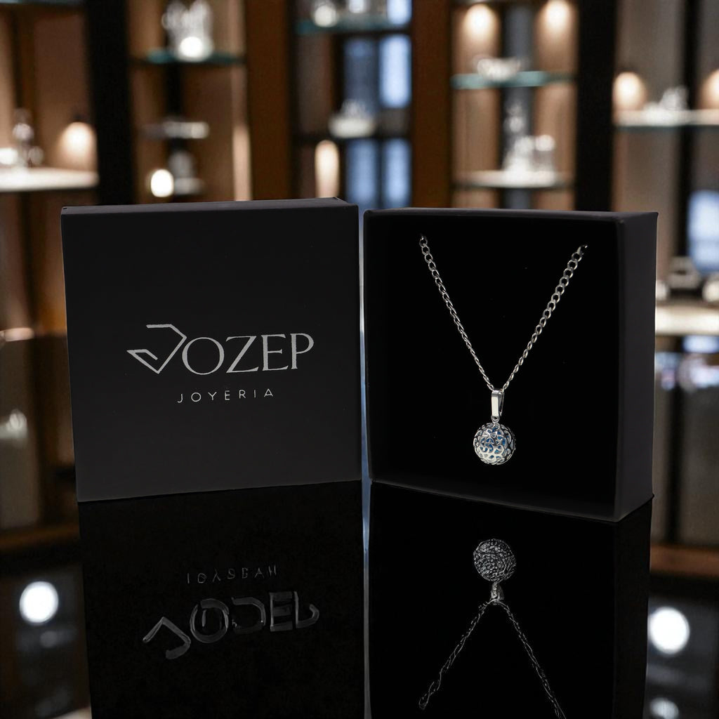 Dije De Llamador De Angel Azul + Cadena De Plata .925