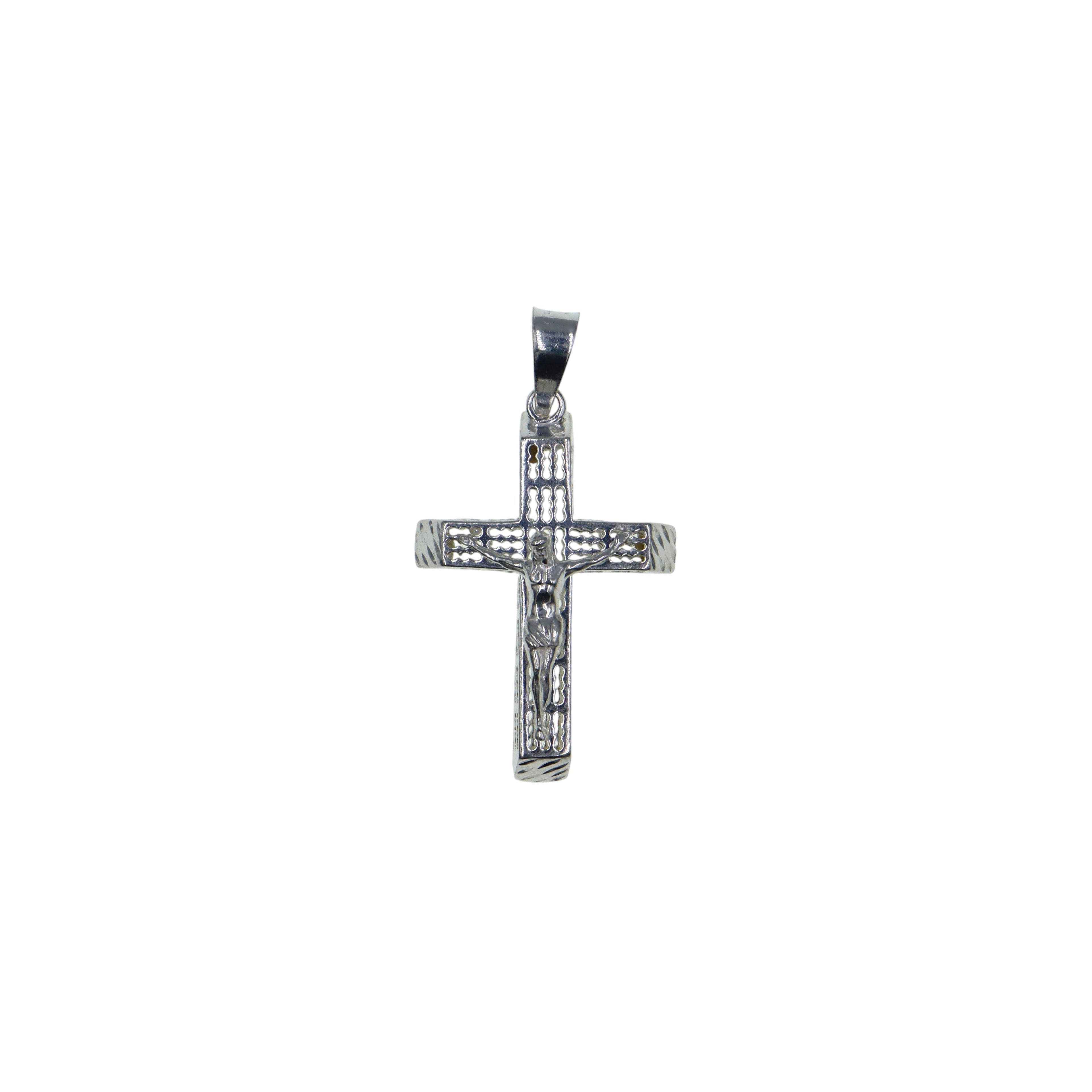 Dije De Cruz Rejada Con Cristo + Cadena Plata .925