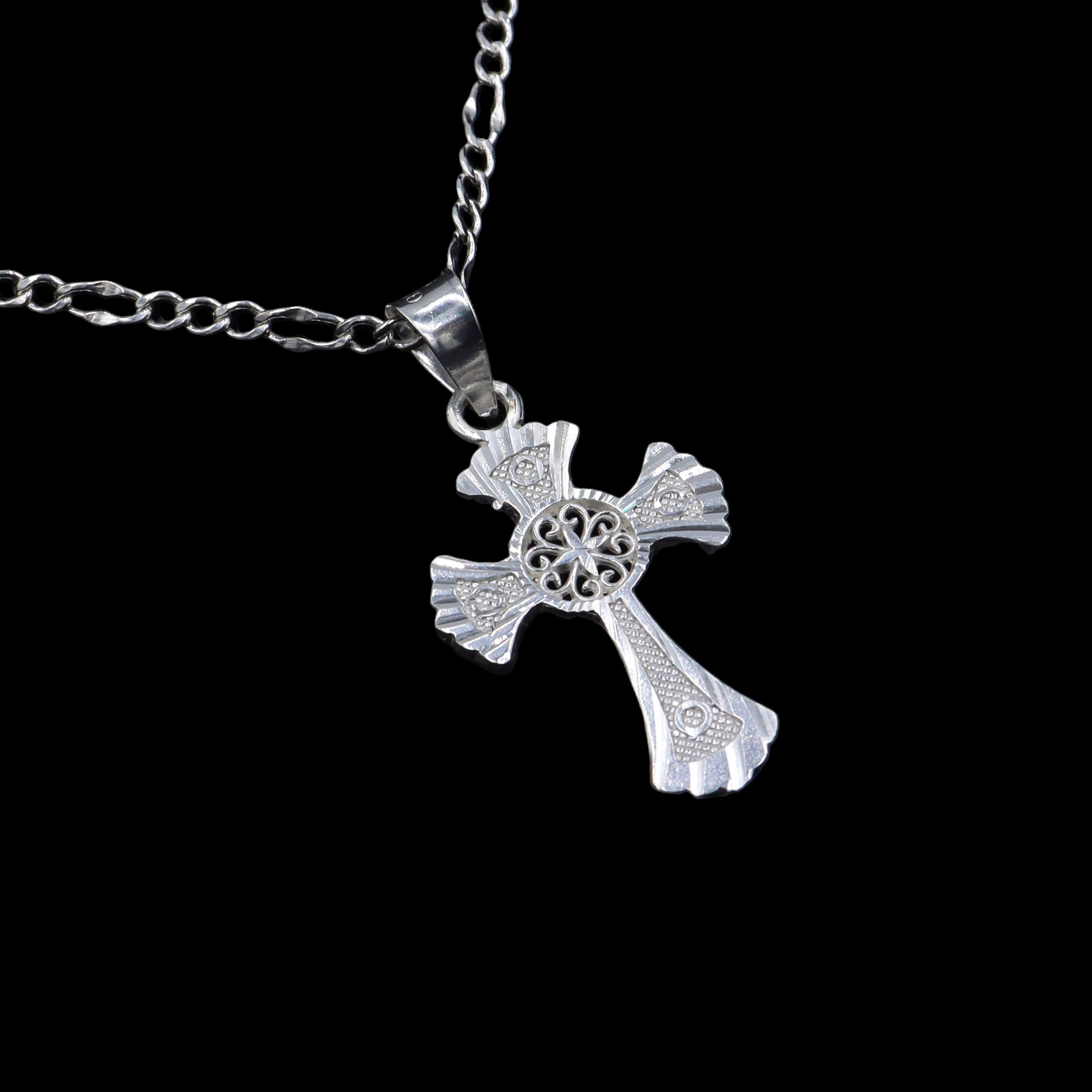 Dije De Cruz Vanguardia + Cadena de Plata .925