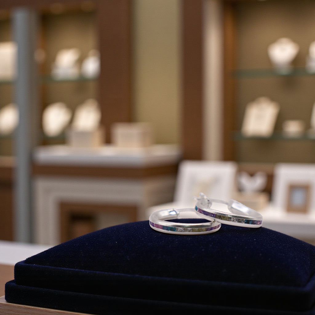 Aretes De Plata .925 Estilo Multicolor Tamaño Mini