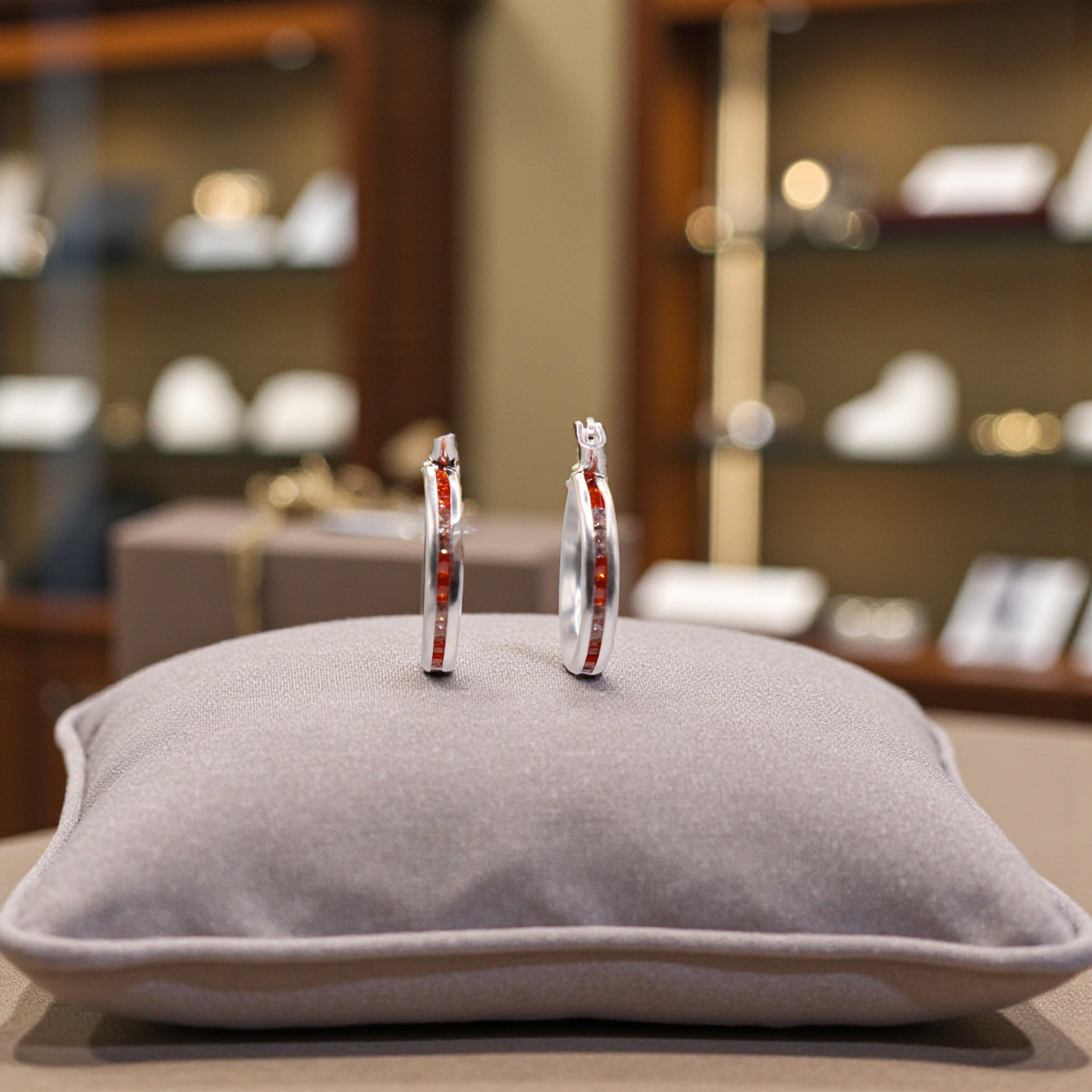 Aretes De Plata .925 Estilo Naranja Tamaño Mini