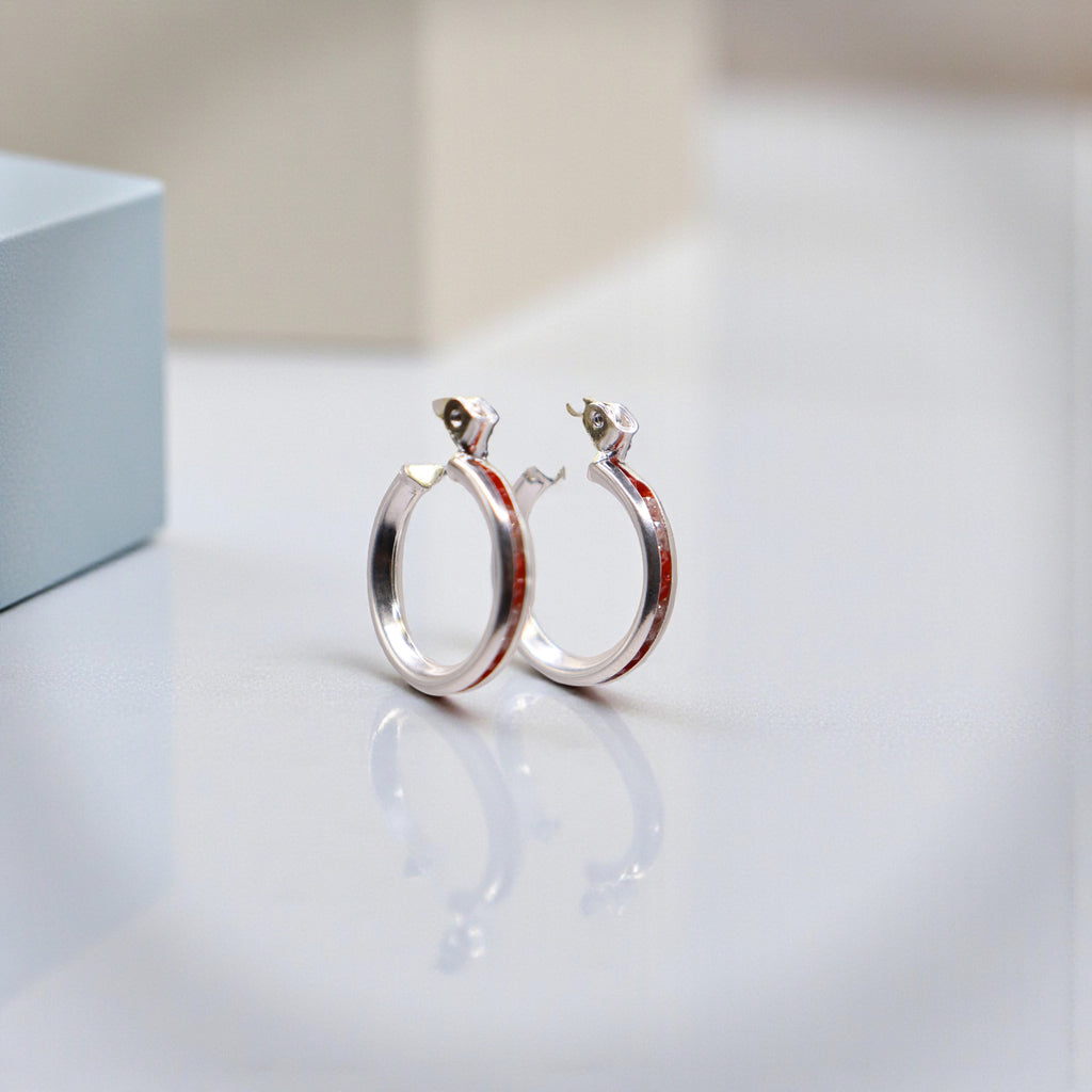 Aretes De Plata .925 Estilo Naranja Tamaño Mini