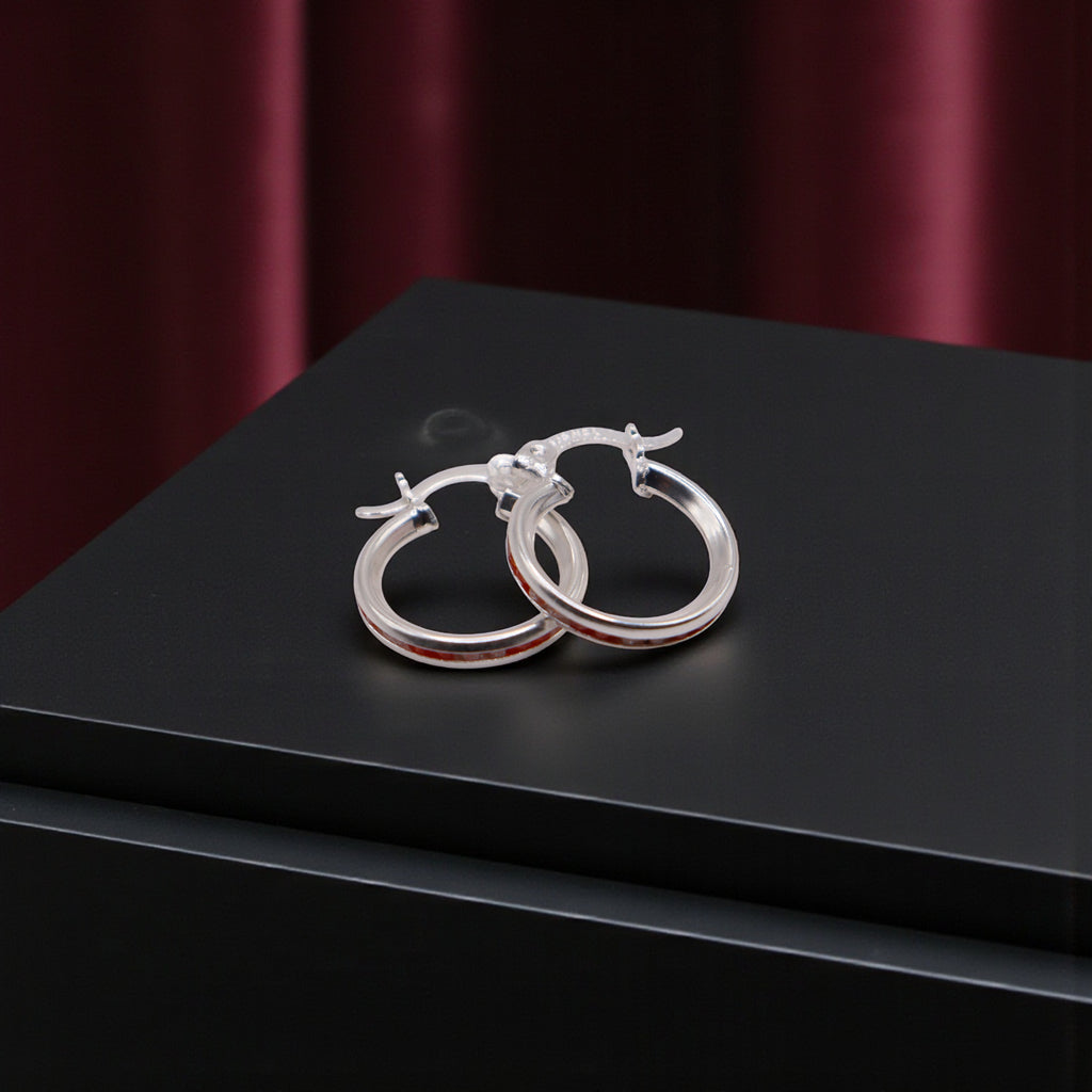 Aretes De Plata .925 Estilo Naranja Tamaño Mini