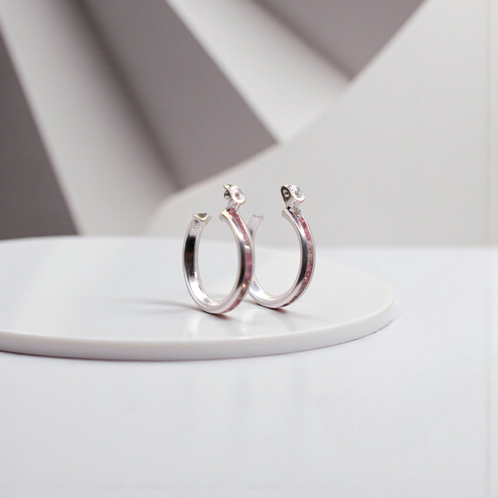 Aretes De Plata .925 Estilo Rosa Tamaño Mini