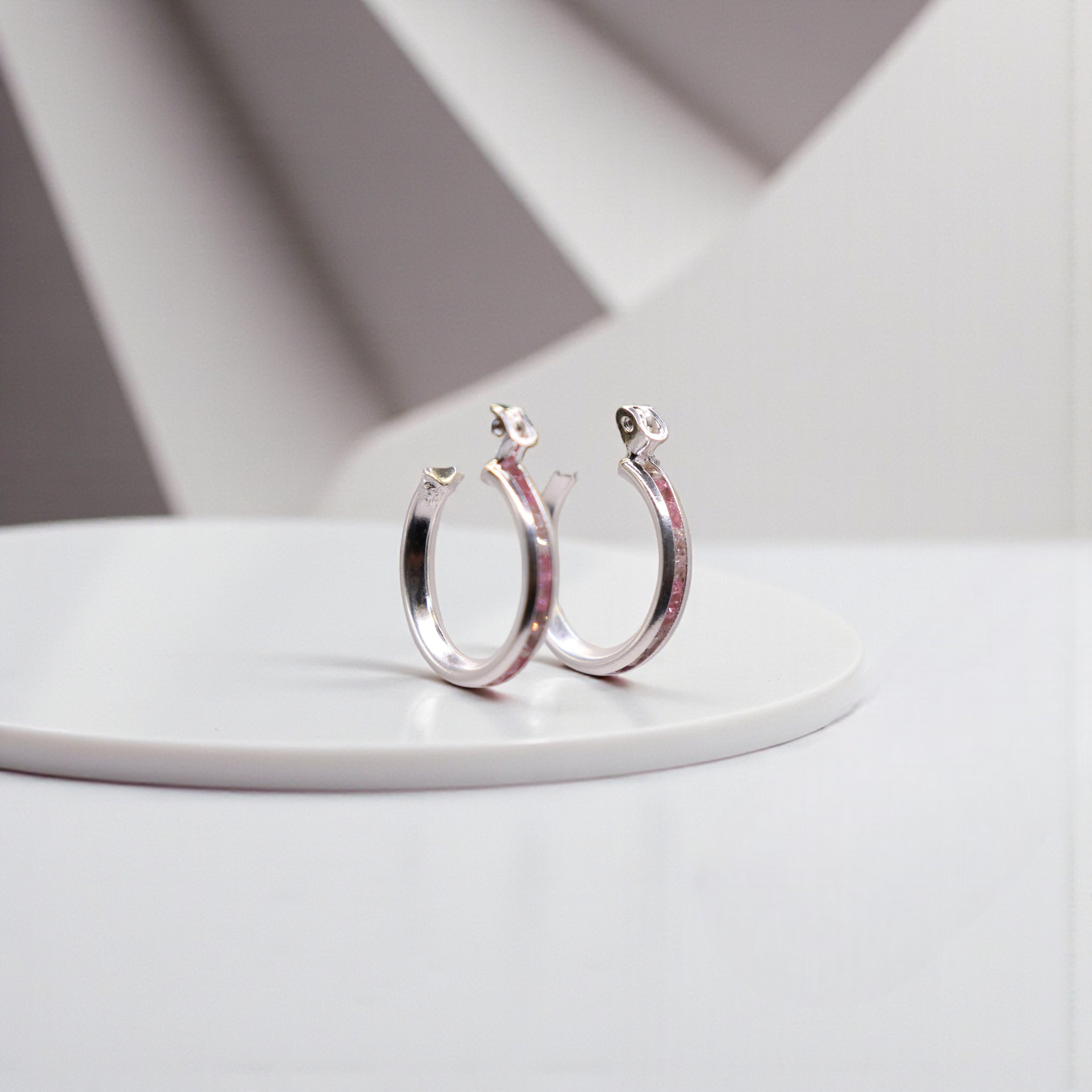 Aretes De Plata .925 Estilo Rosa Tamaño Mini