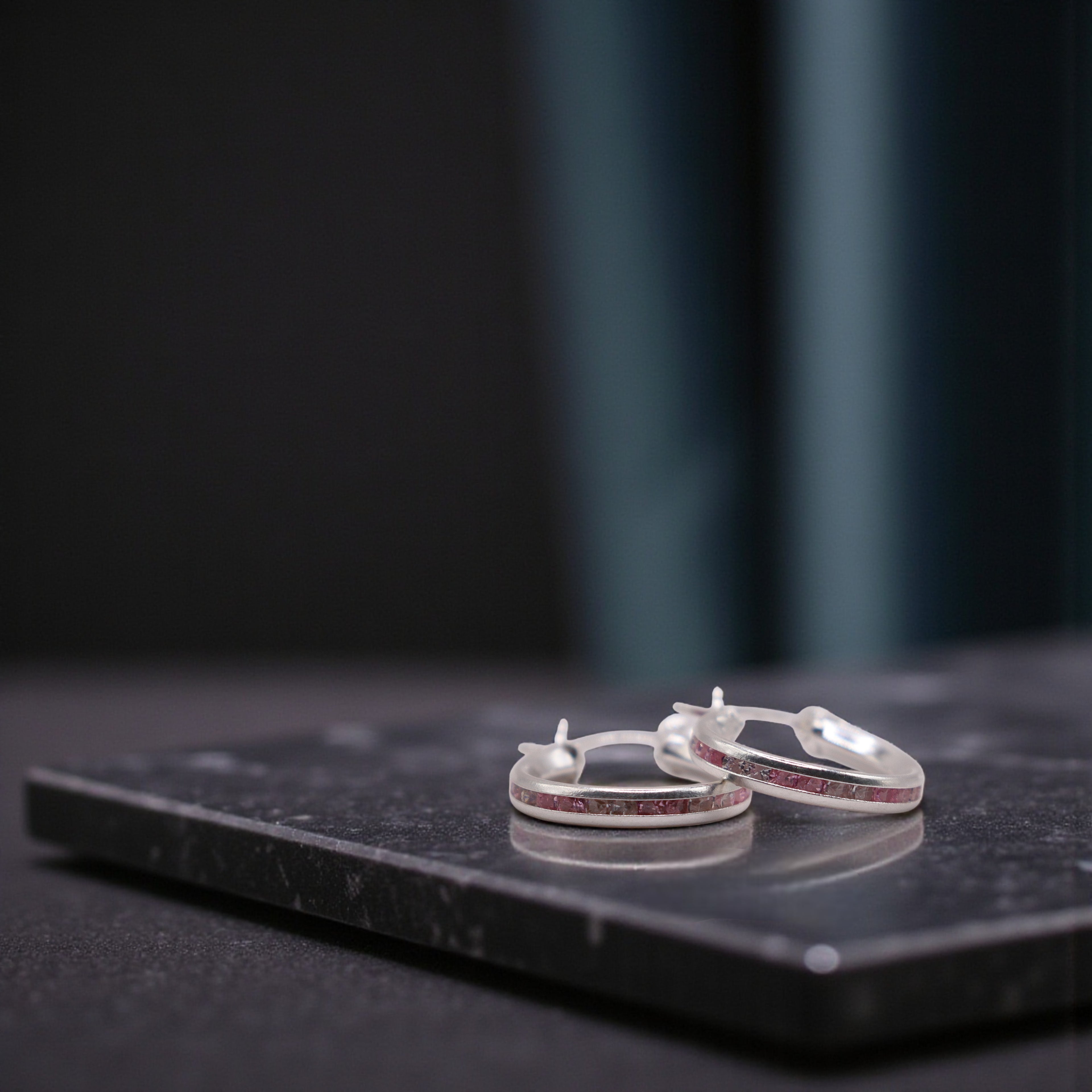 Aretes De Plata .925 Estilo Rosa Tamaño Mini