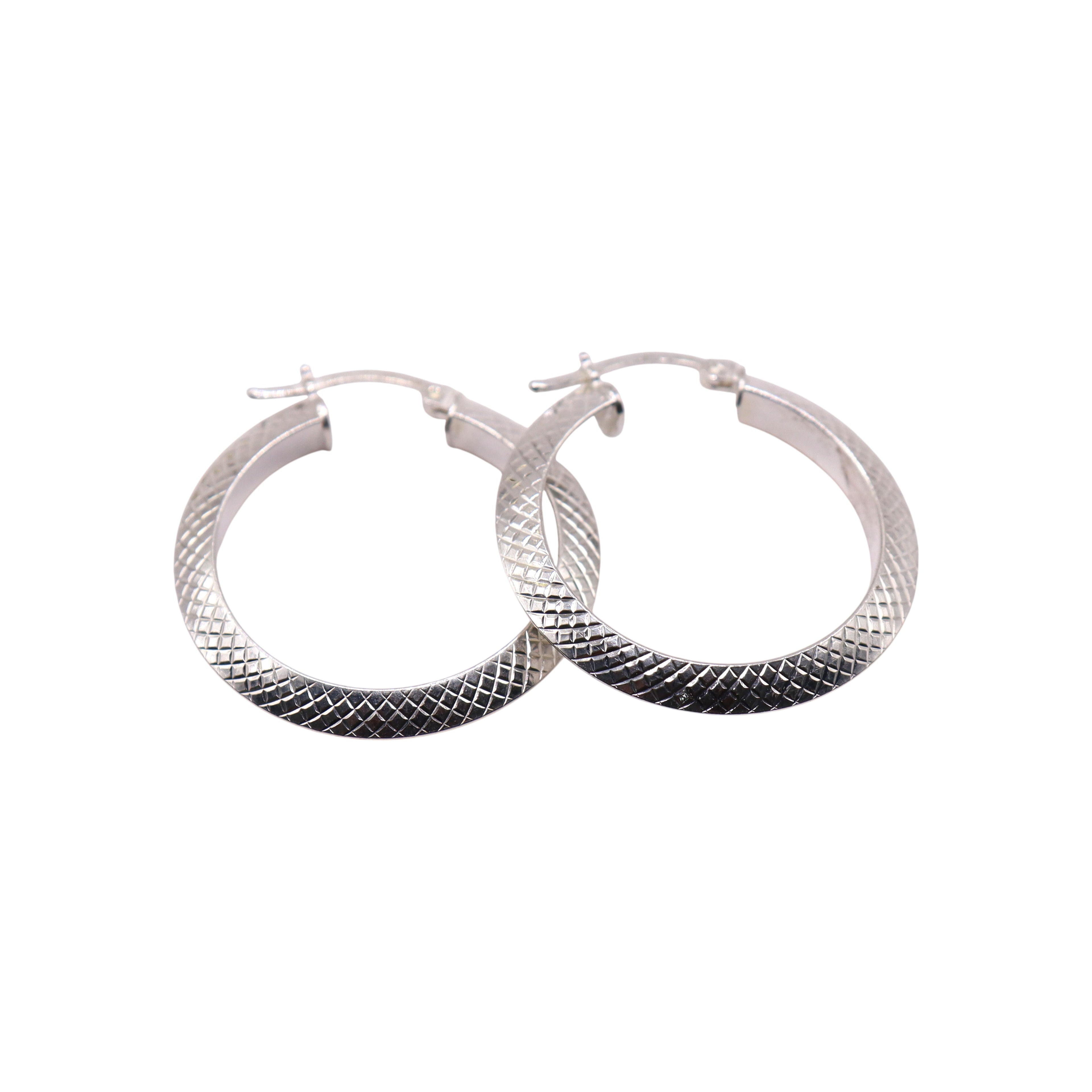 Aretes Arracada Textura Grabada Plata .925