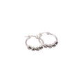 Aretes Arracada Con Bolitas En Plata .925