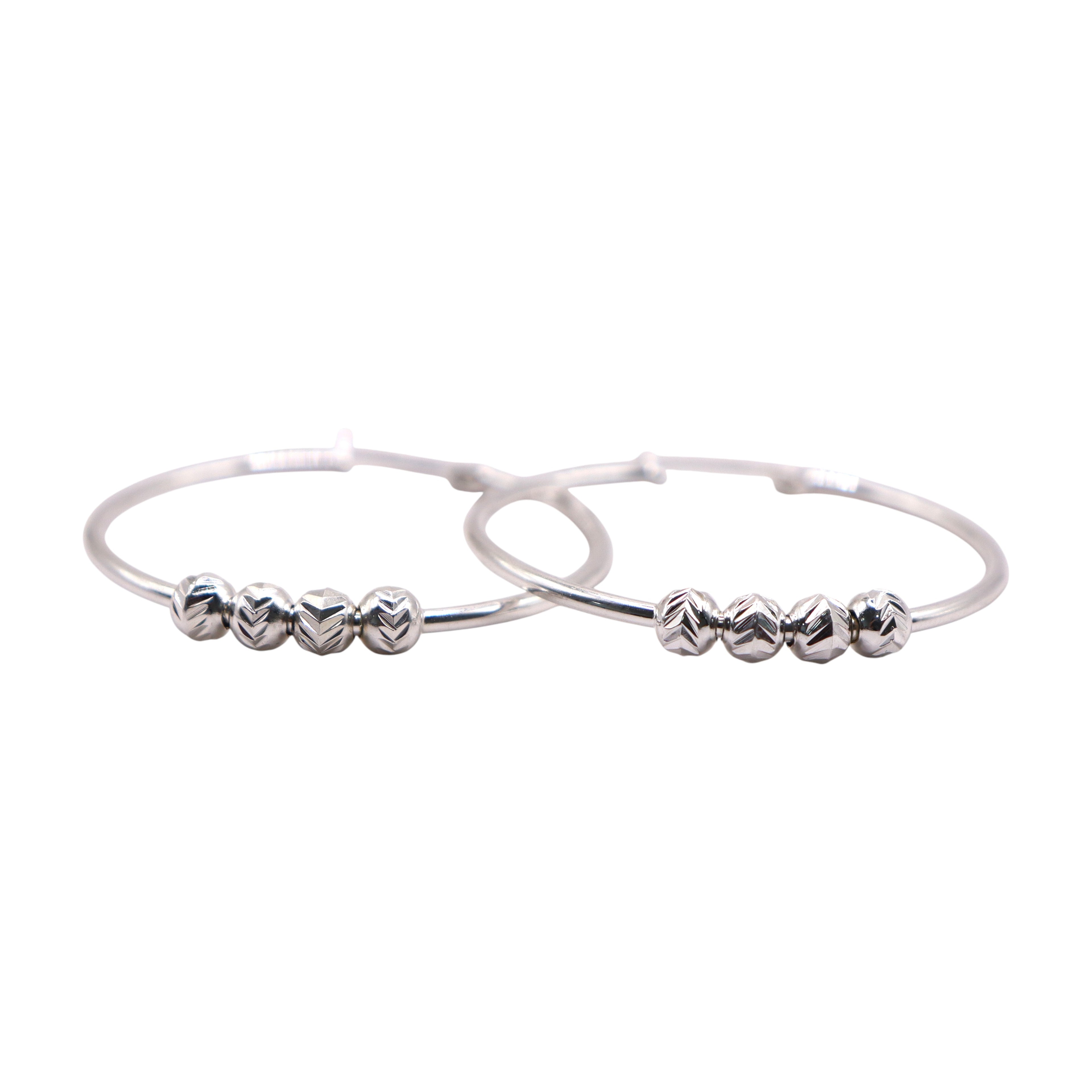 Aretes Arracada Con Esferas En Plata .925