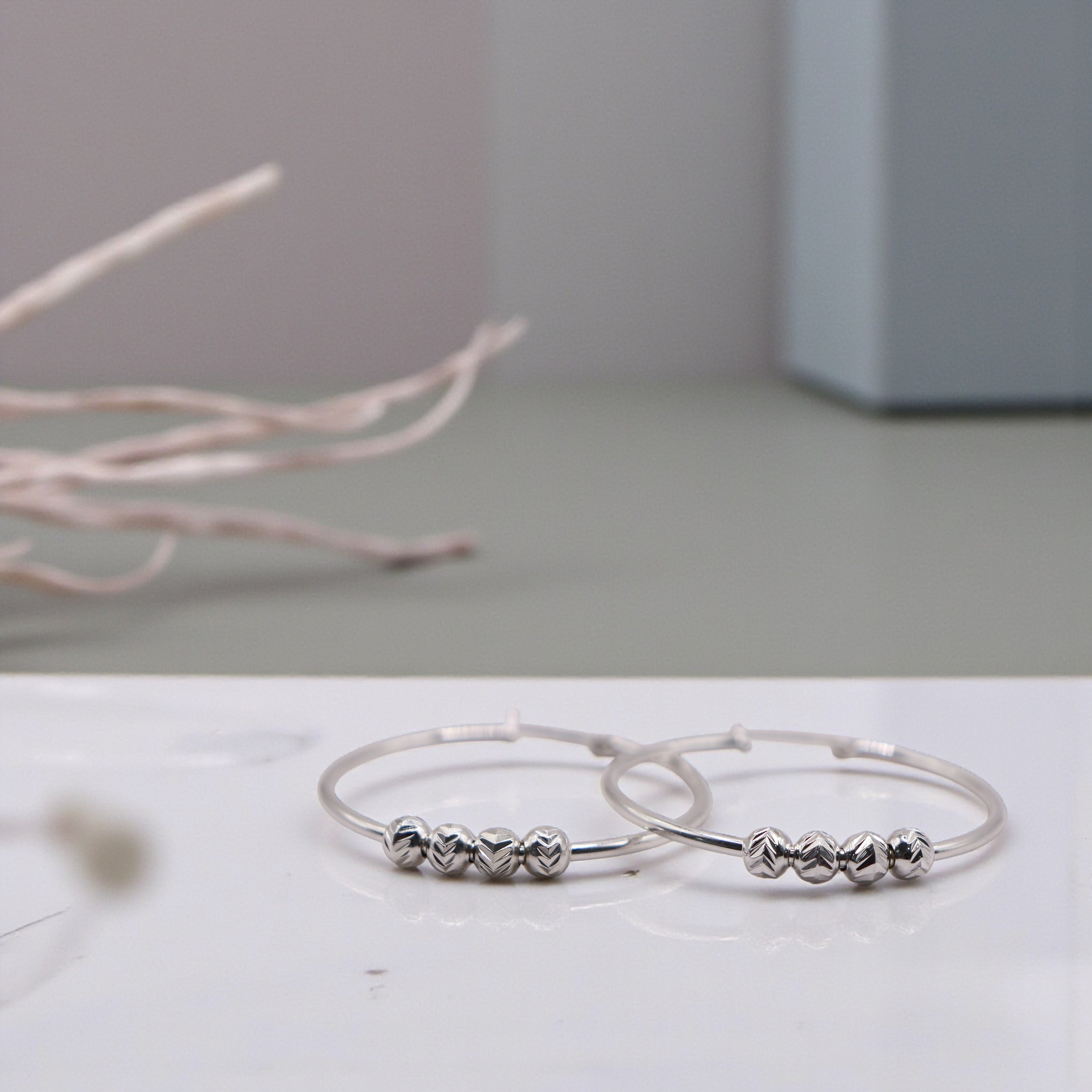 Aretes Arracada Con Esferas En Plata .925