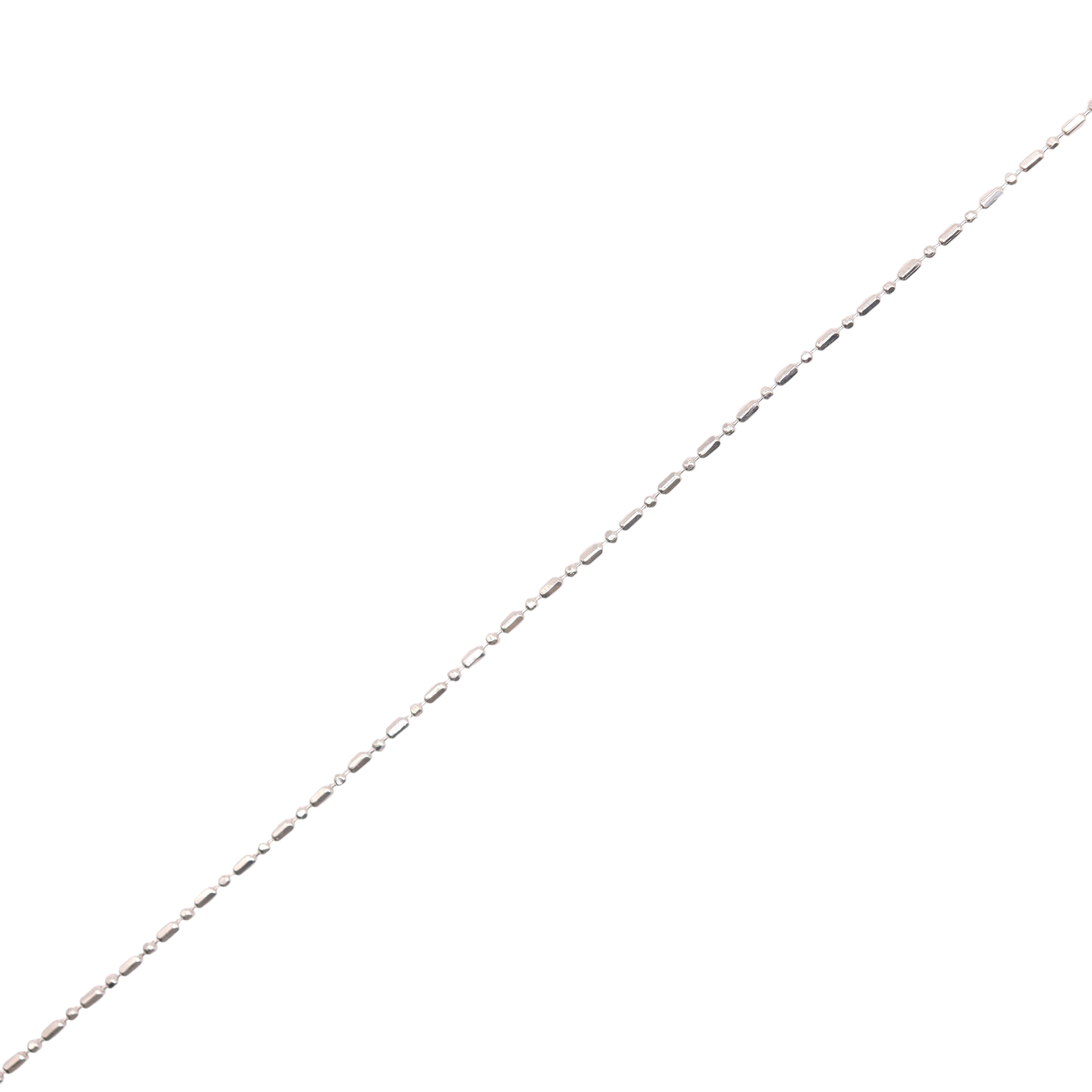 Pulsera Tipo Bolitas Plata .925 |  18 Cm