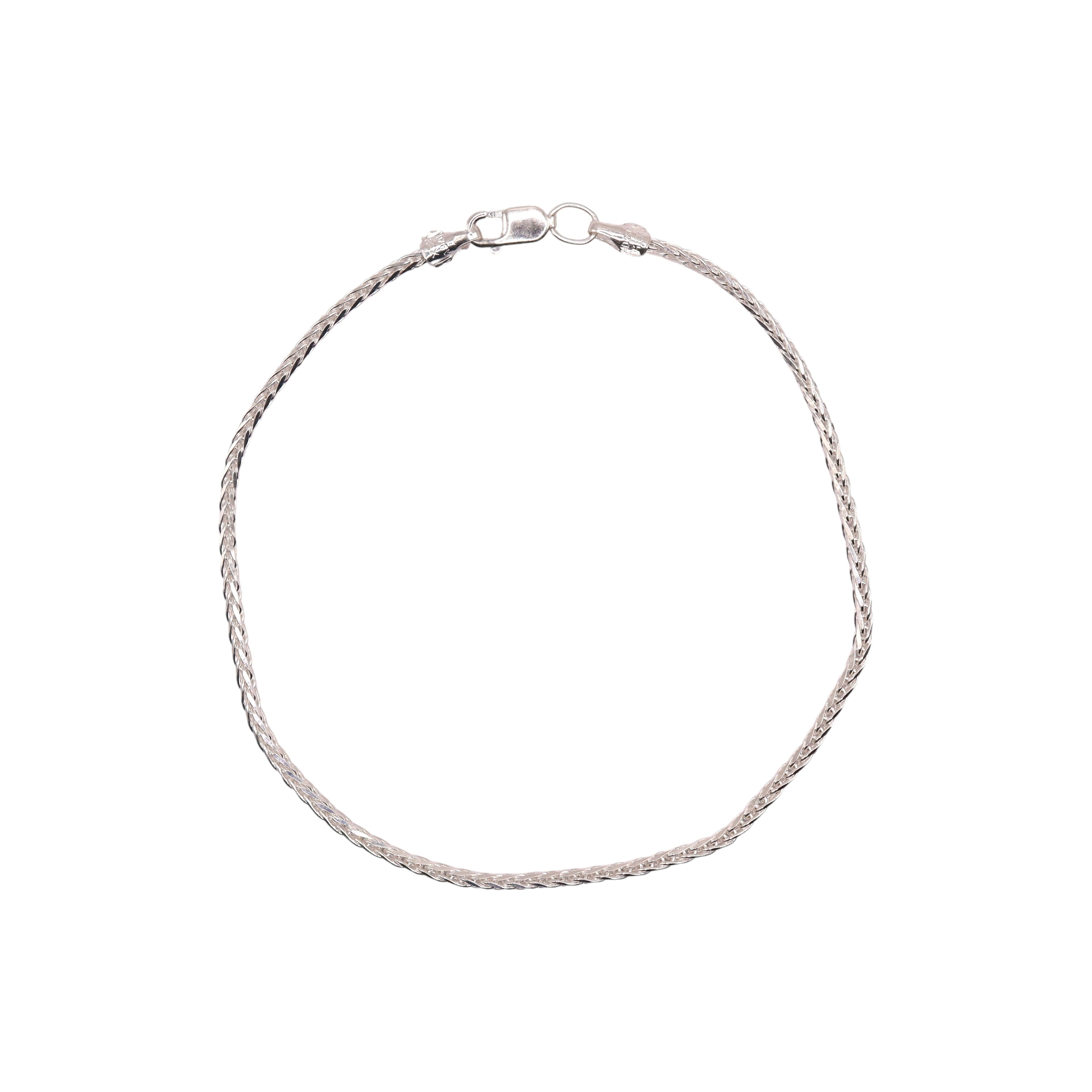 Pulsera Espiga Plata .925  18 Cm