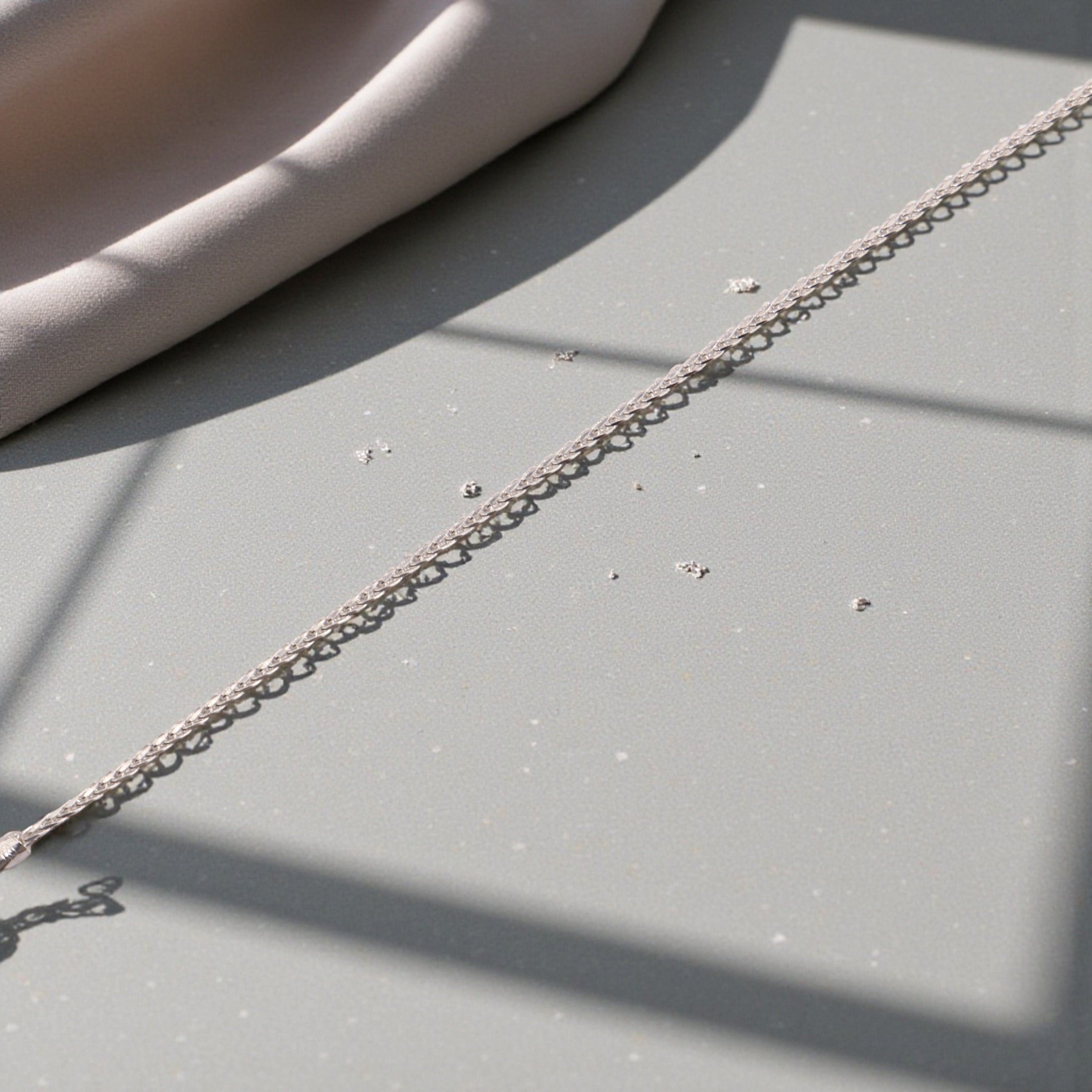 Pulsera Espiga Plata .925  18 Cm