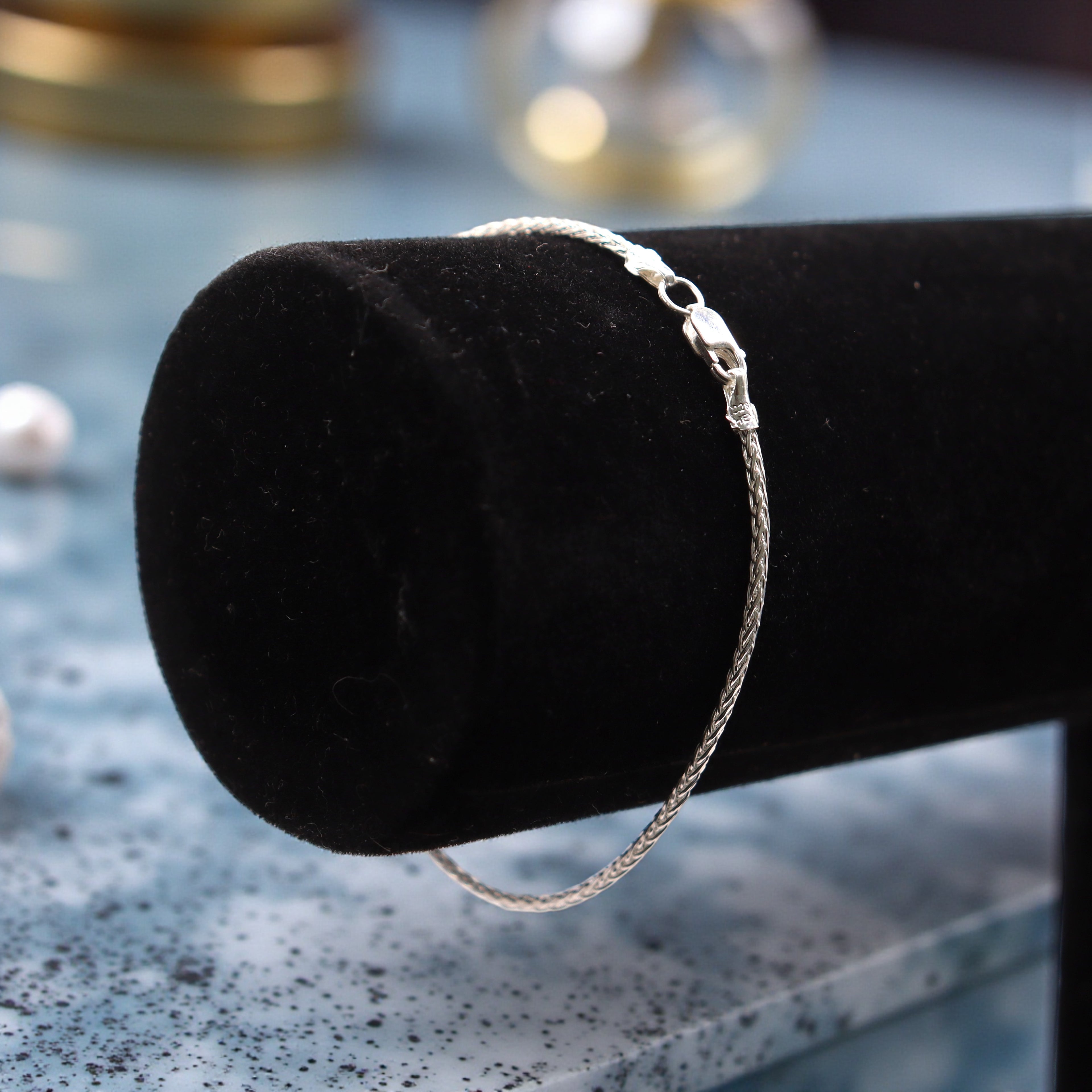 Pulsera Espiga Plata .925  18 Cm