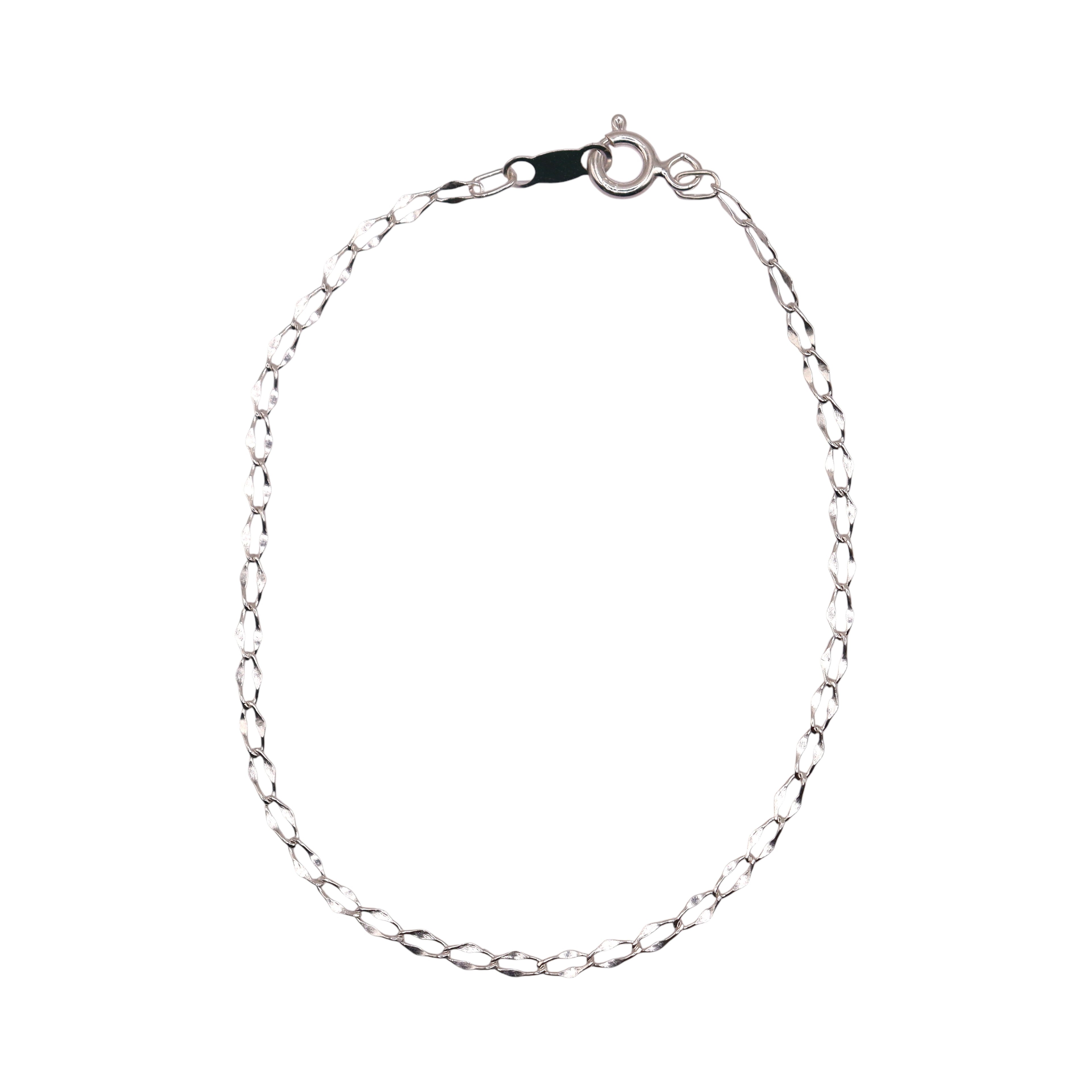 Pulsera Figaro Forjado Plata .925  18 Cm