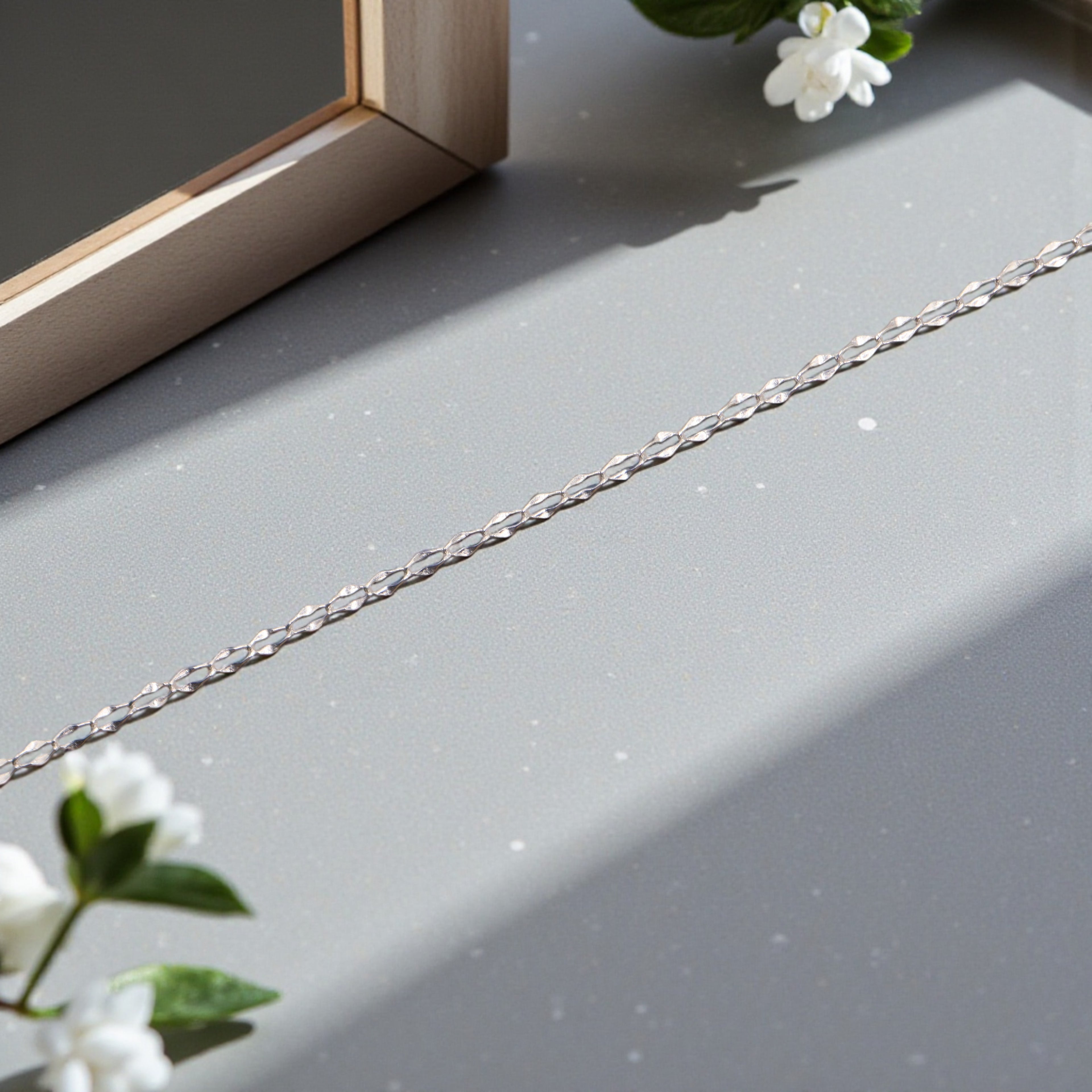 Pulsera Figaro Forjado Plata .925  18 Cm