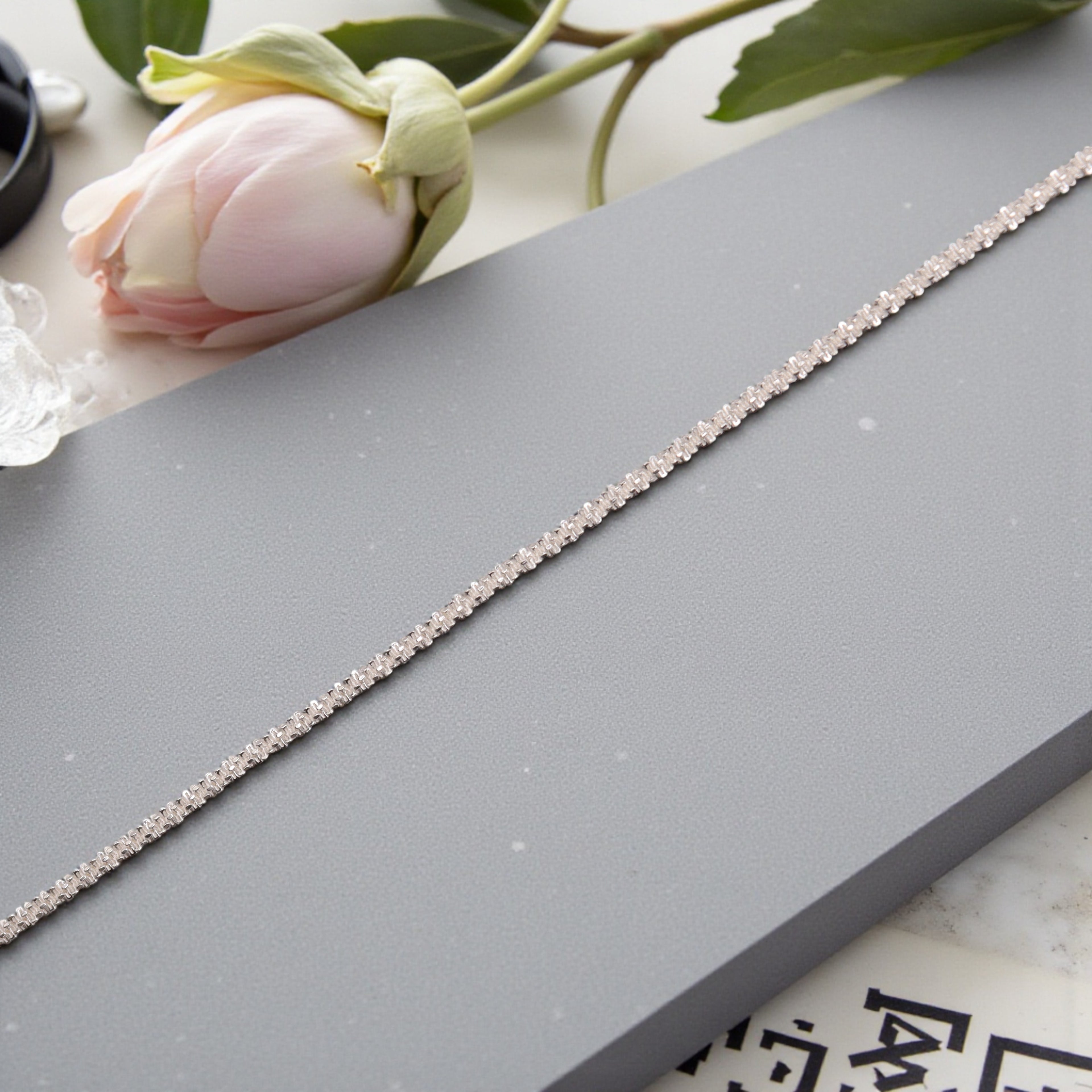 Pulsera Margarita En Plata .925 |  18 Cm