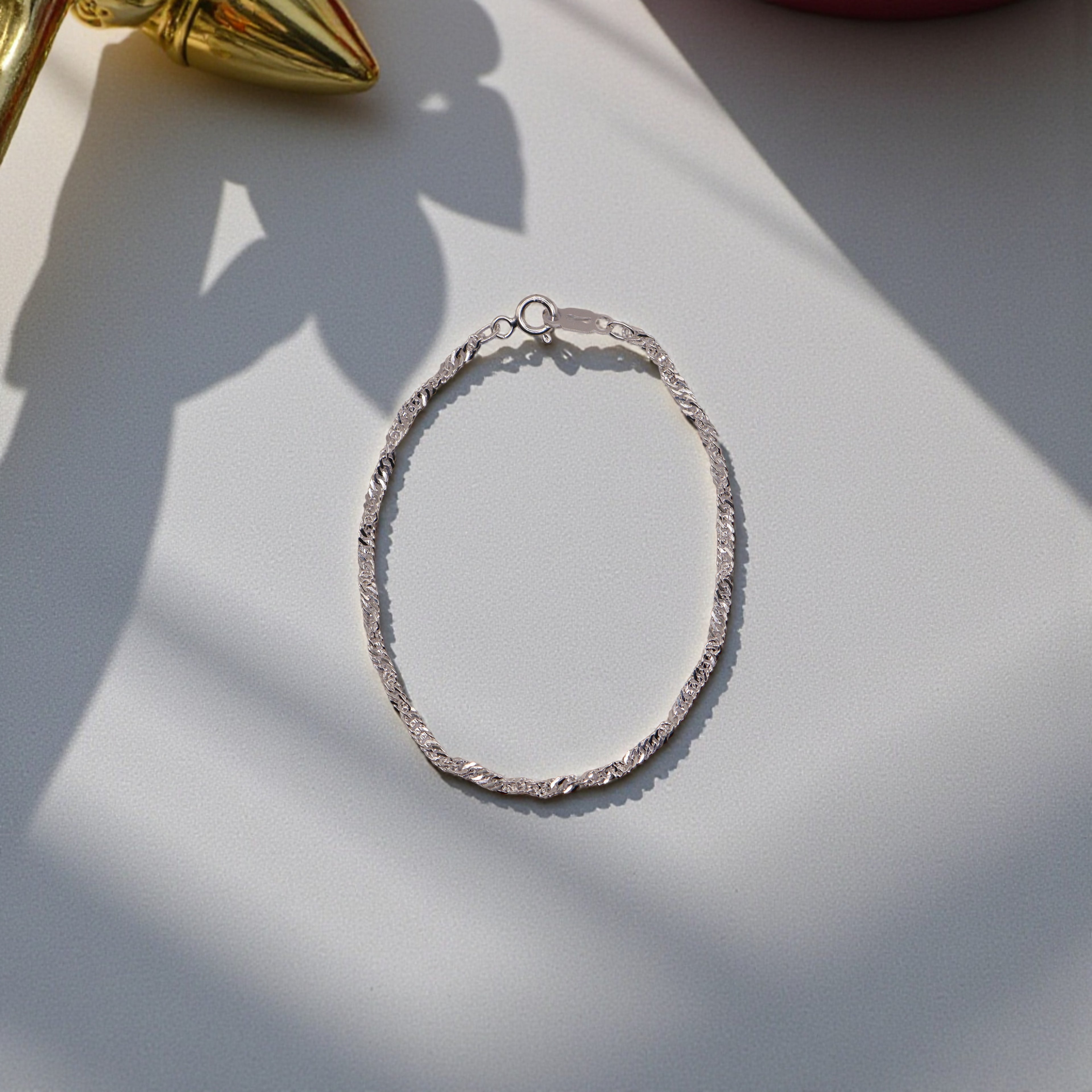Pulsera Singapur Plata .925 |  17.5 Cm