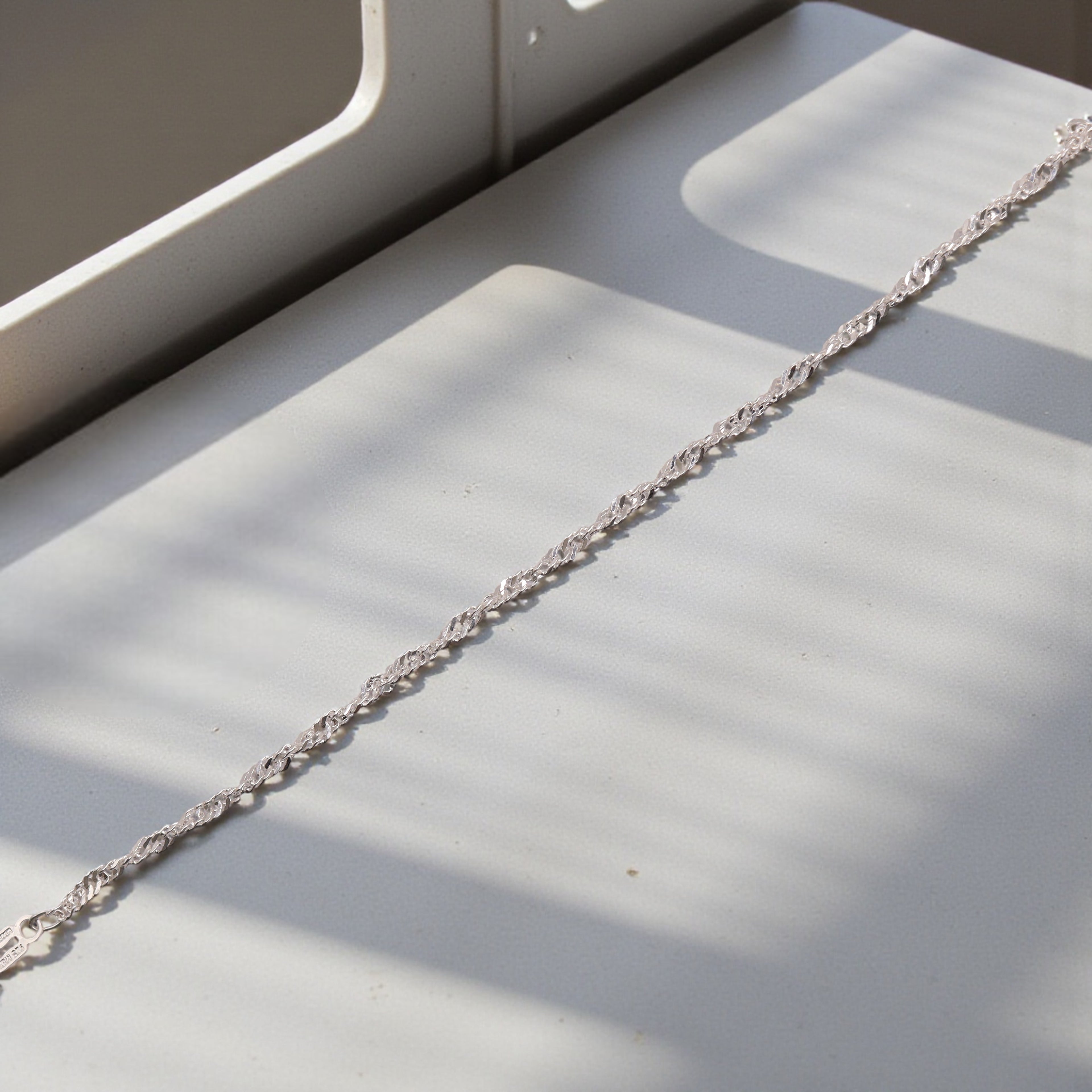 Pulsera Singapur Plata .925 |  17.5 Cm