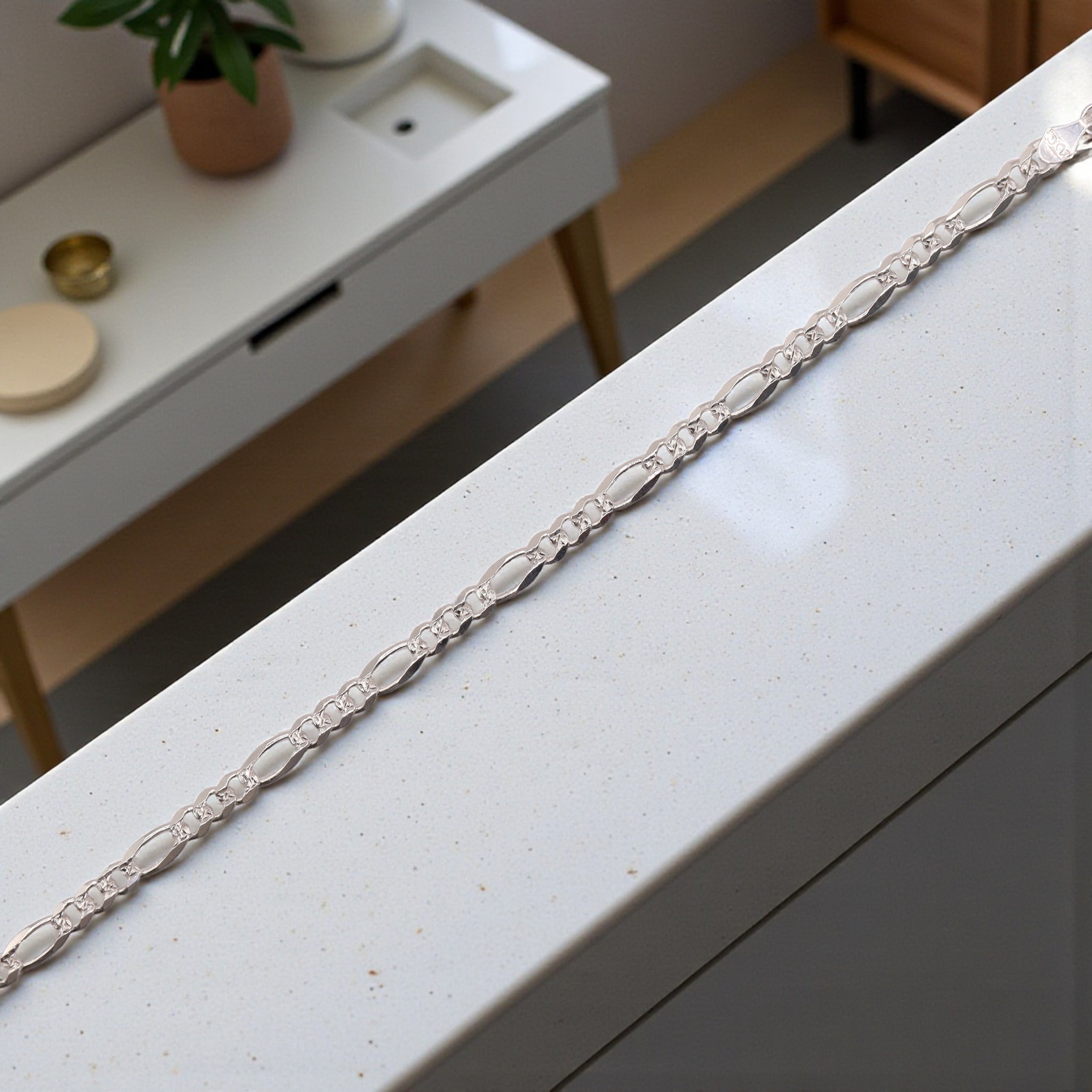 Pulsera Cartier Diamantada Plata .925 | Jozep Joyería Plateado 19.5 Cm