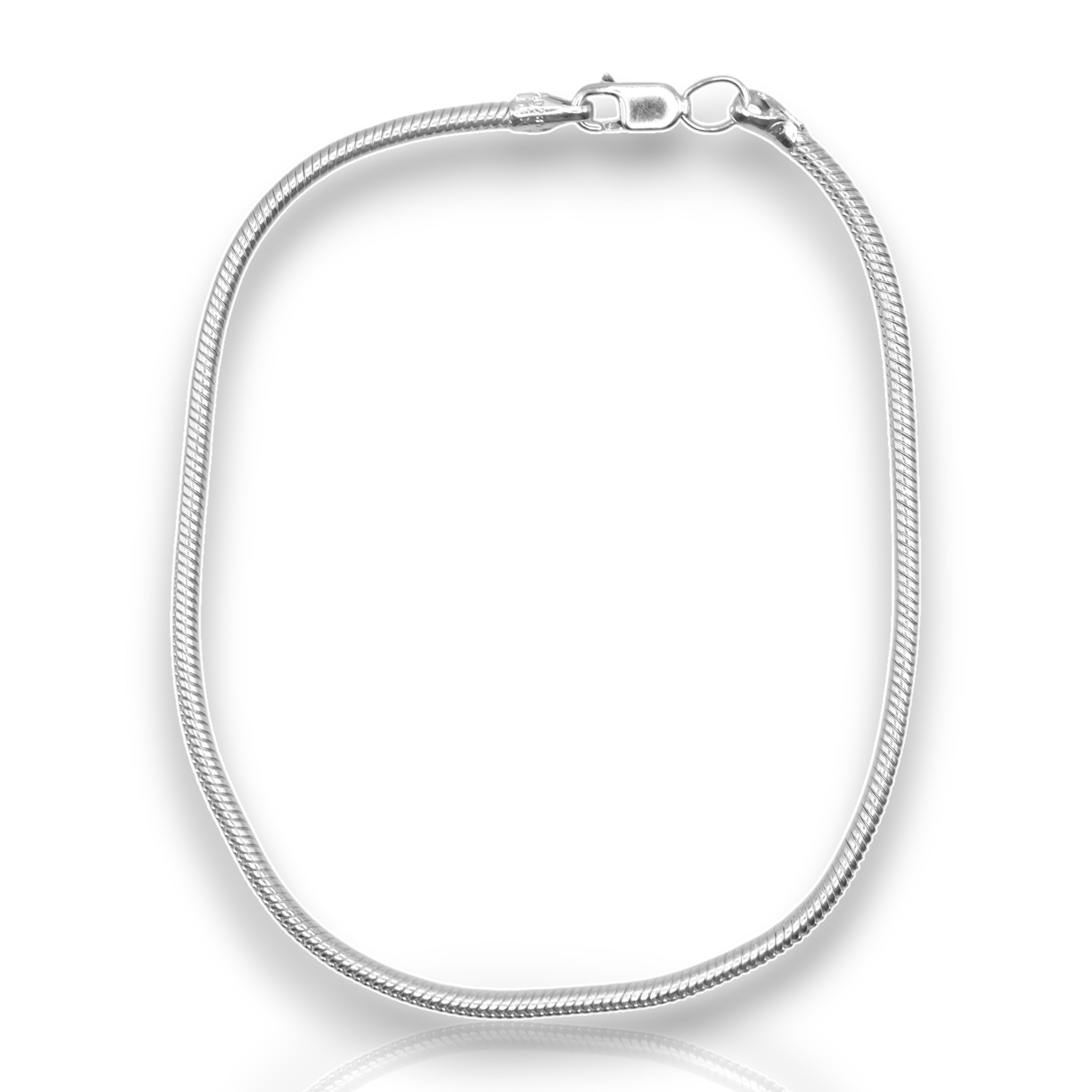 Pulsera Monoriel Plata .925 | Jozep Joyería Plateado 18 Cm